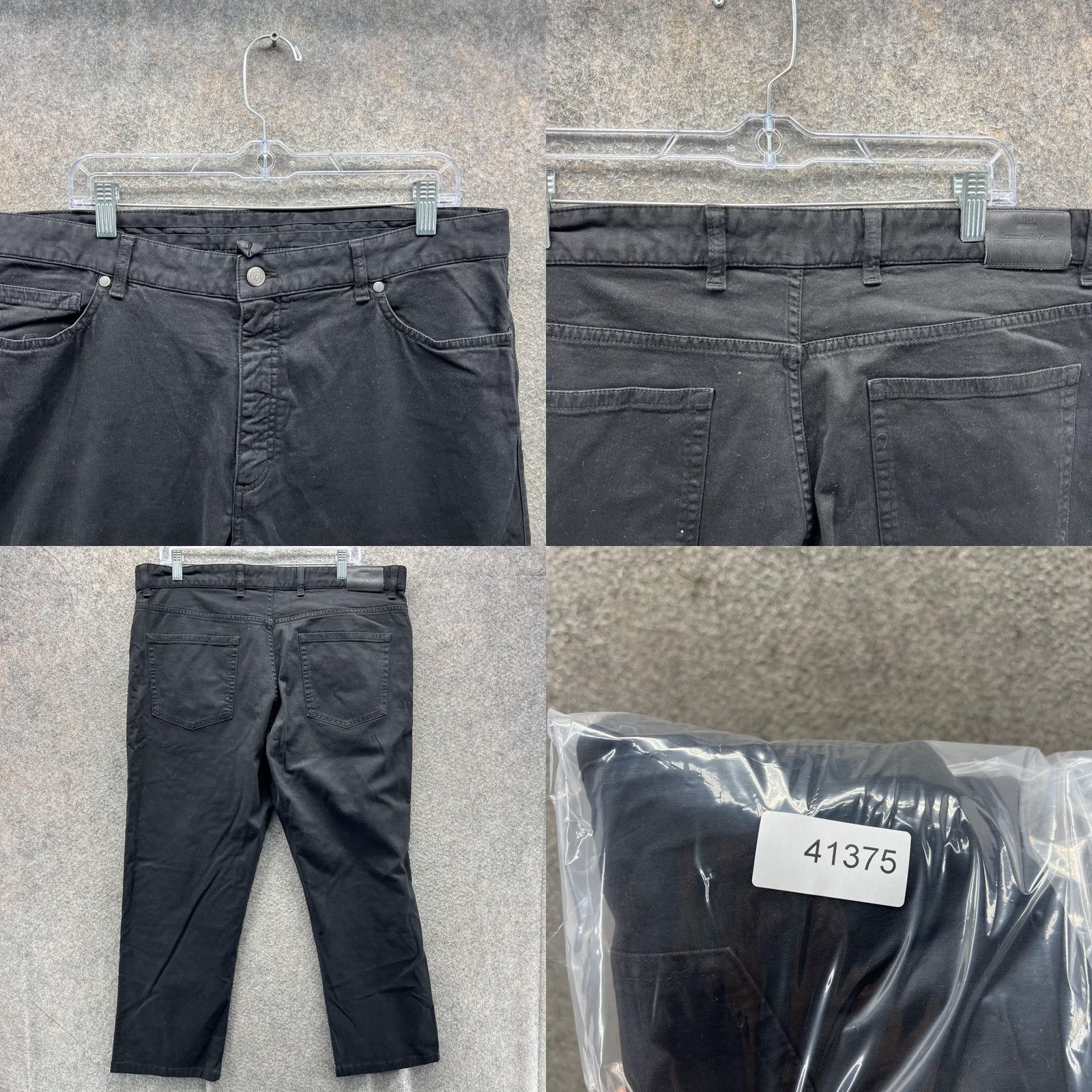 Ermenegildo Zegna VINTAGE Ermenegildo Zegna Jeans Mens 38 Black Straight Leg Stretch Denim Casual Pants Size US 38 / EU 54 - 8 Thumbnail