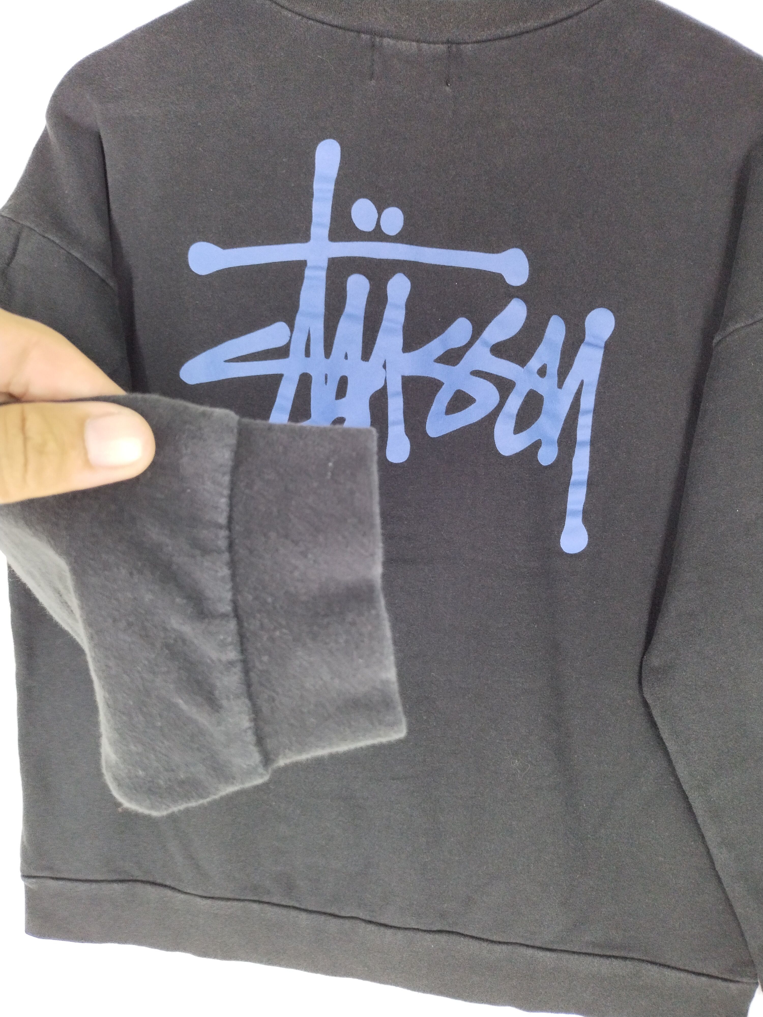 Stussy × Vintage Stussy Spellout Logo Sweatshirt Black Size US M / EU 48-50 / 2 - 6 Thumbnail