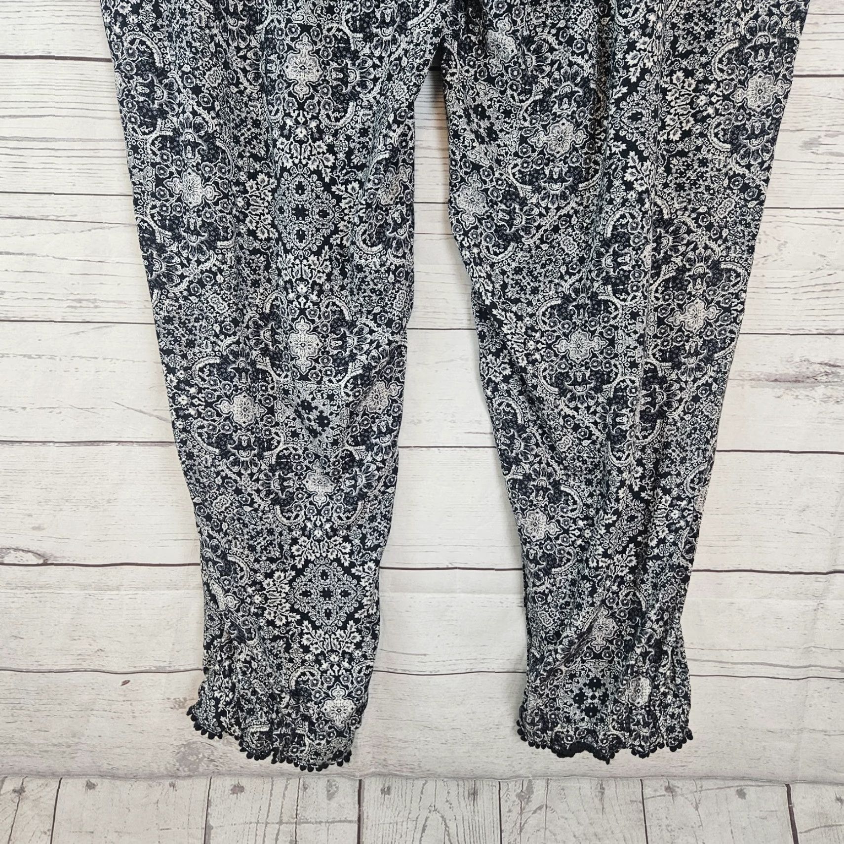 Vintage Knox Rose Womens Pants 2XL Blue Gray Rayon High Rise Pull On Inseam 28 Ankle Front Flat Front Budget: N/A Size 40" / US 18 - 5 Thumbnail