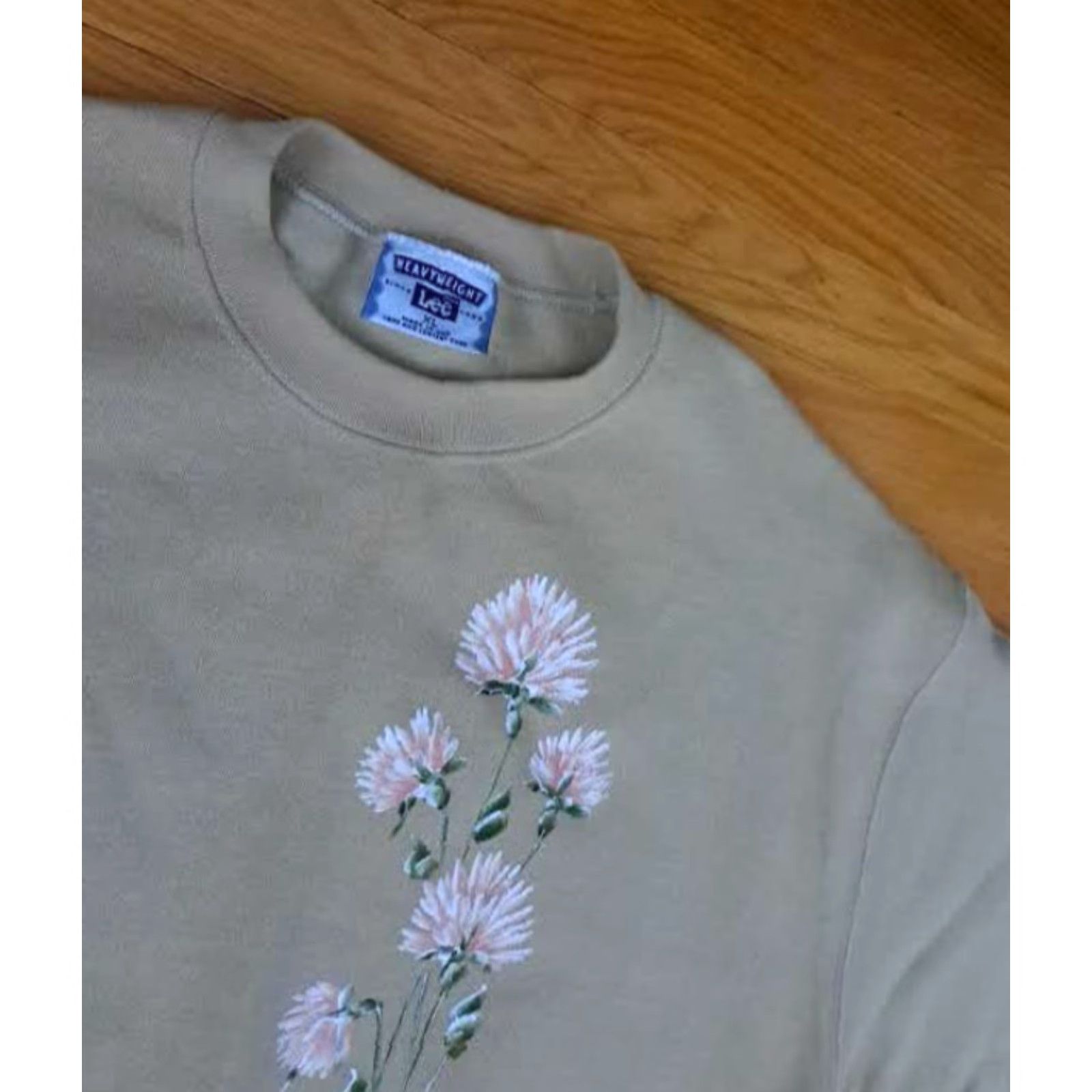 Lee Lee USA Sweatshirt Women XL Multicolor Front & Back Print Wildflowers Heavyweight Cotton Pullover Long Sleeve US Theme 29in Long 25in Pit to Pit Size XL / US 12-14 / IT 48-50 - 3 Thumbnail