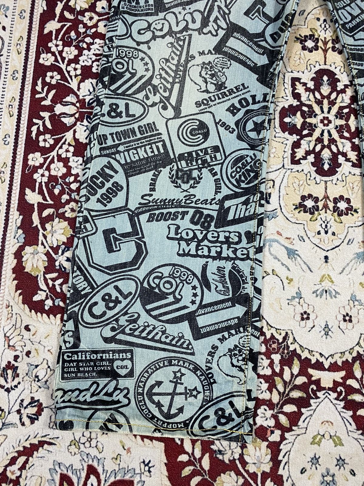 Japanese Brand Japanese brand X co lu co&lu overprint jeans Size US 34 / EU 50 - 21 Thumbnail