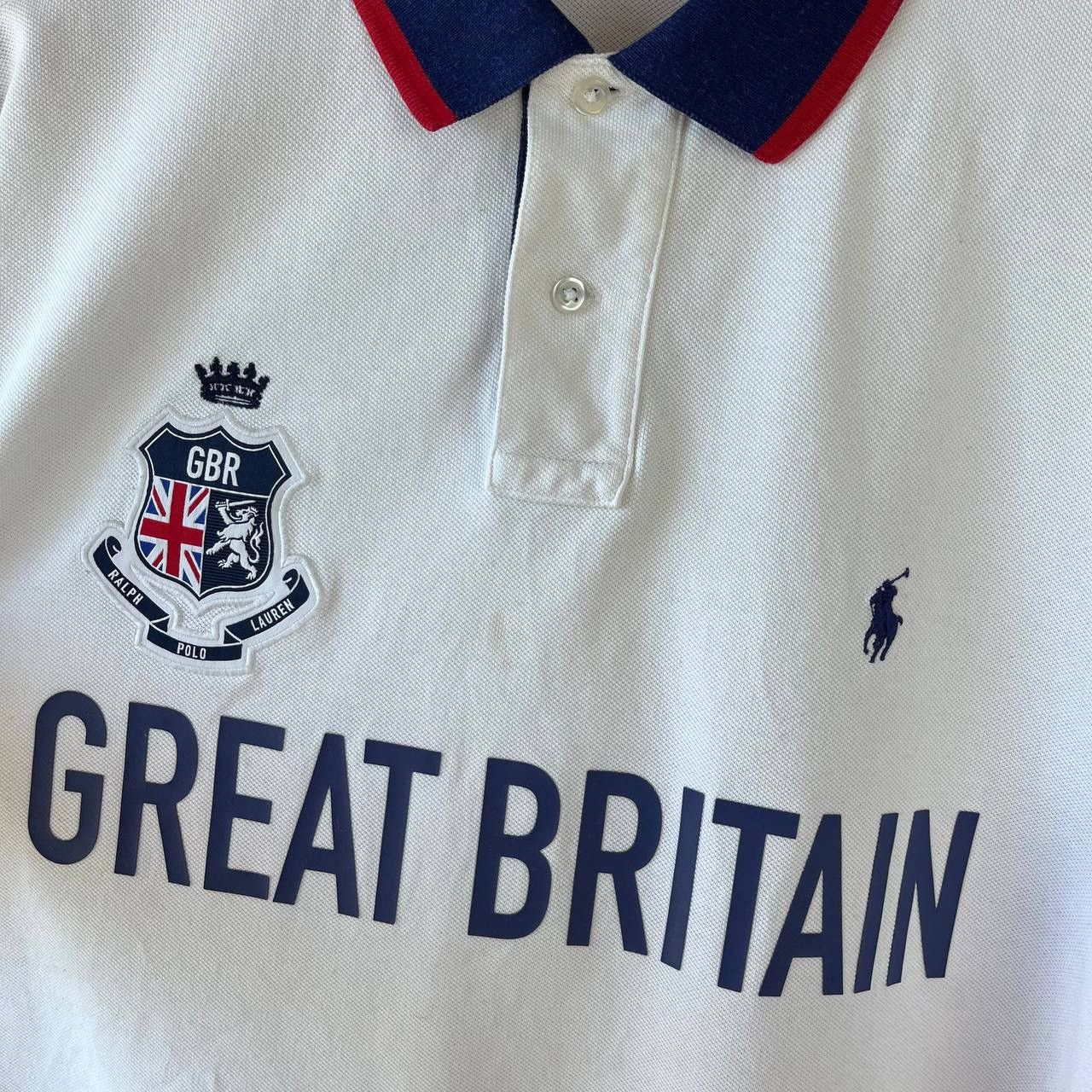 Designer × Polo Ralph Lauren Polo Ralph Lauren Great Britain Big Logo Polo Shirt Size US L / EU 52-54 / 3 - 5 Thumbnail