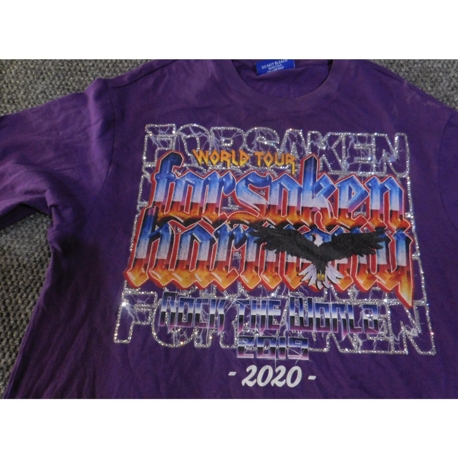 Harmony Forsaken Harmony Shirt Mens XL Purple World Tour 2020 Eagle Rhinestone Long Sleeve Shirt Size US XL / EU 56 / 4 - 5 Thumbnail