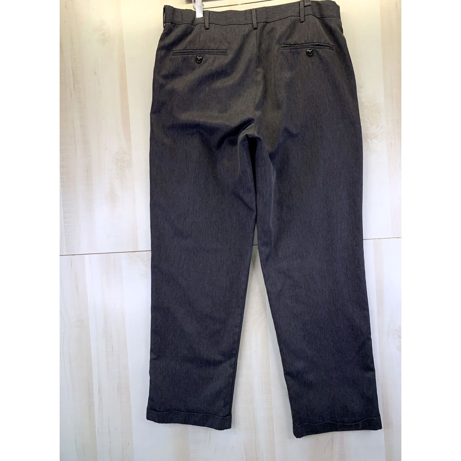 Perry Ellis Perry Ellis Portfolio Mens Gray Cuffed Trouser Slack Pants Size 36x32 Workout Shopwear? Size US 36 / EU 52 - 6 Thumbnail