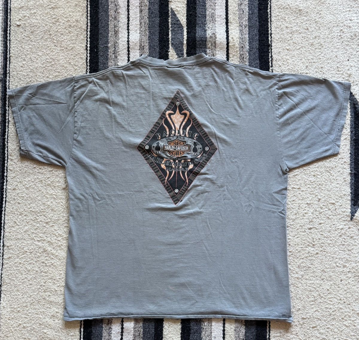 Harley Davidson Vintage 90s Harley Davidson Hawaii Thrashed T-Shirt XL Size US XL / EU 56 / 4 - 1 Thumbnail