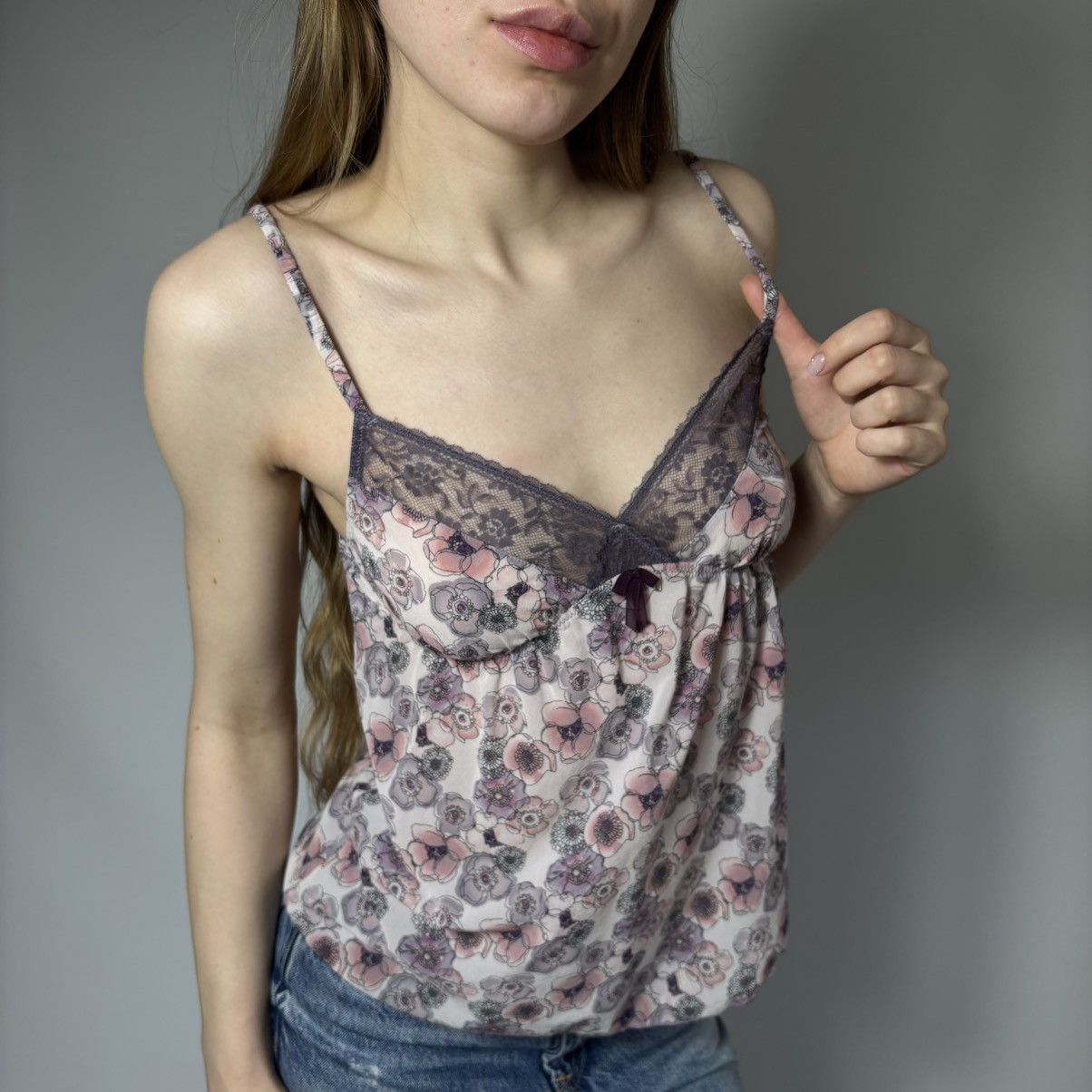 Vintage Vintage Y2K Retro Floral Sexy Style Tank Top Sleeveless 90s Size M / US 6-8 / IT 42-44 - 2 Thumbnail