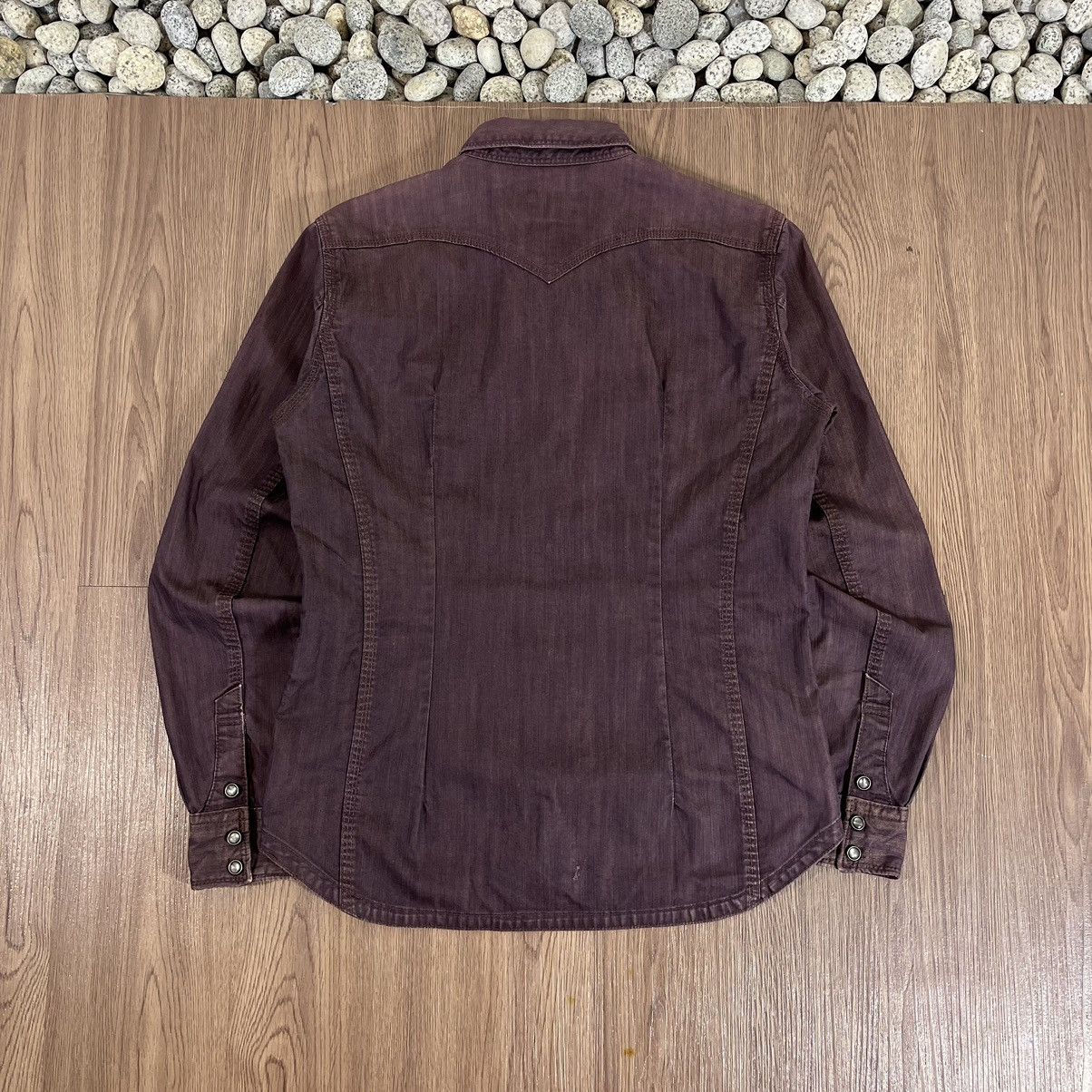 Nicole Club NCFM Maroon Coated Button Shirt Size US M / EU 48-50 / 2 - 2 Thumbnail