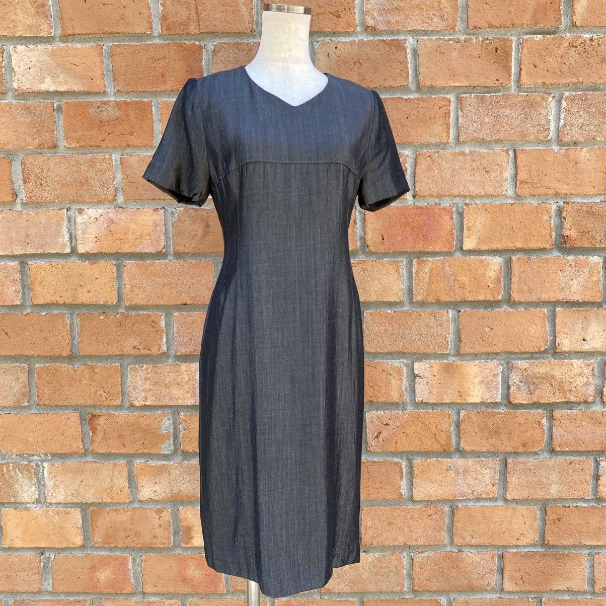 Zucca ZUCCA Dark Denim V-Neck Dress Size M / US 6-8 / IT 42-44 - 22 Thumbnail