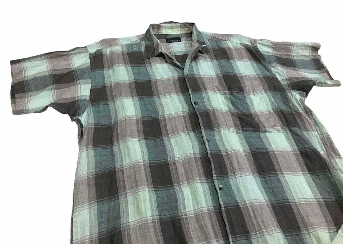Issey Miyake × Japanese Brand × Mr. Junko 🔥80s Vintage Mr. Junko Koshino Flannel Linen Shirt Oversized Size US XL / EU 56 / 4 - 2 Thumbnail