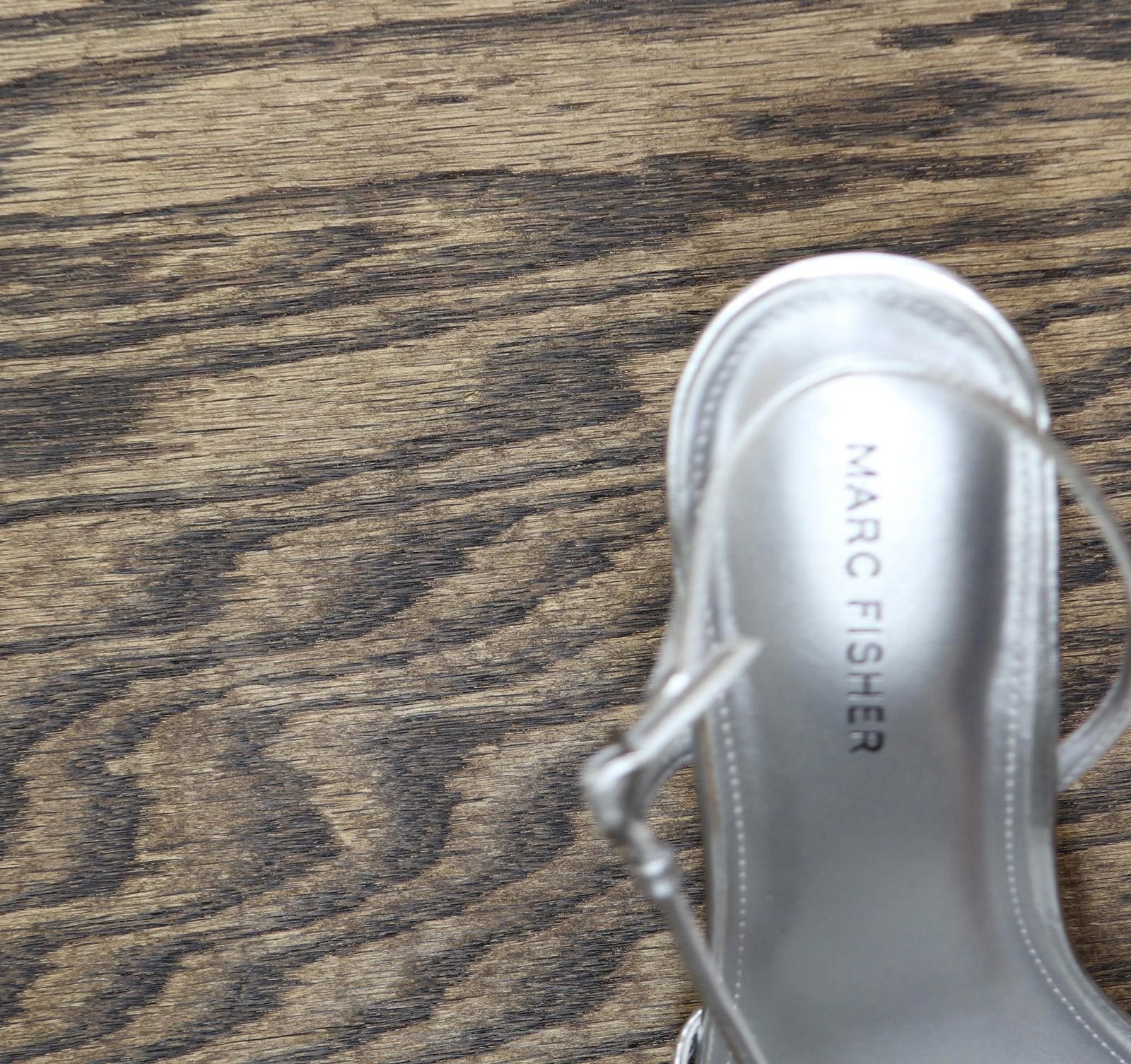 Other Marc Fisher Heeled Sandal Block Mfhallan Silver Gray 8.5m Size US 8.5 / IT 38.5 - 7 Thumbnail