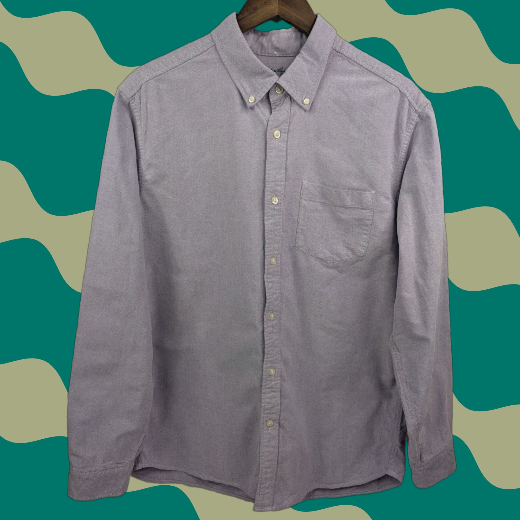 Eddie Bauer Eddie Bauer Legend Wash Button-Up Shirt Men's Large Purple Cotton Classic Fit Size US L / EU 52-54 / 3 - 1 Thumbnail
