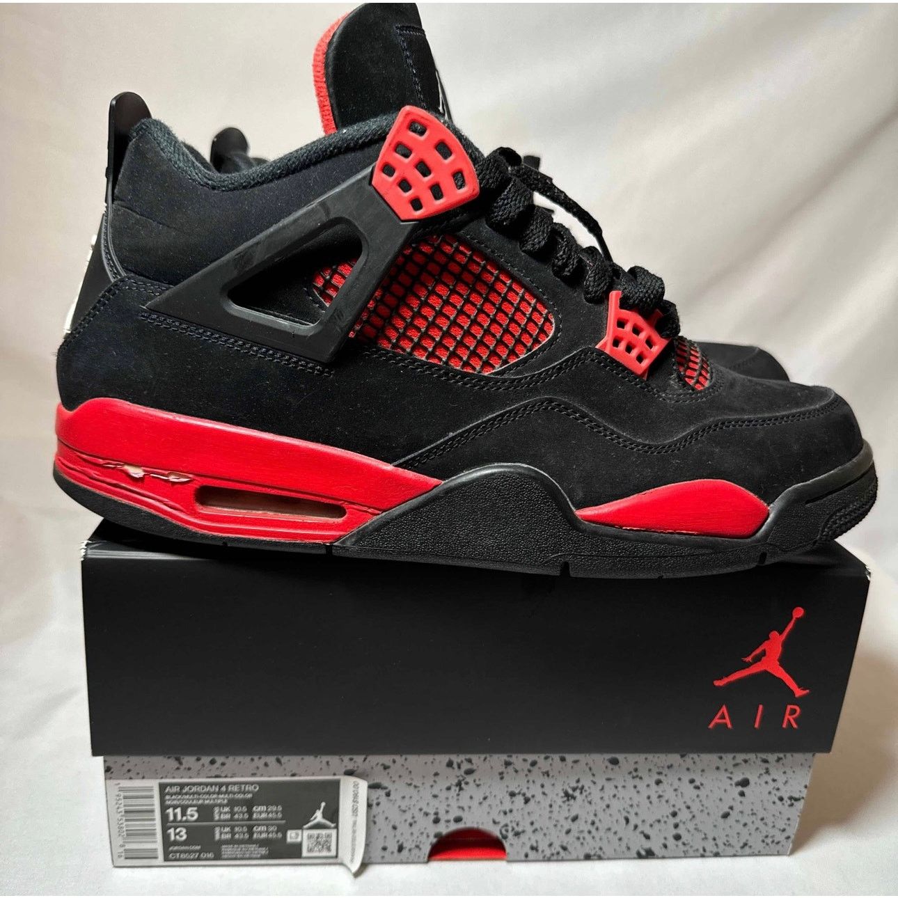 Jordan Brand × Nike Size 11.5 - Nike Air Jordan 4 Retro Red Thunder Men's Shoes Size US 11.5 / EU 44-45 - 1 Thumbnail