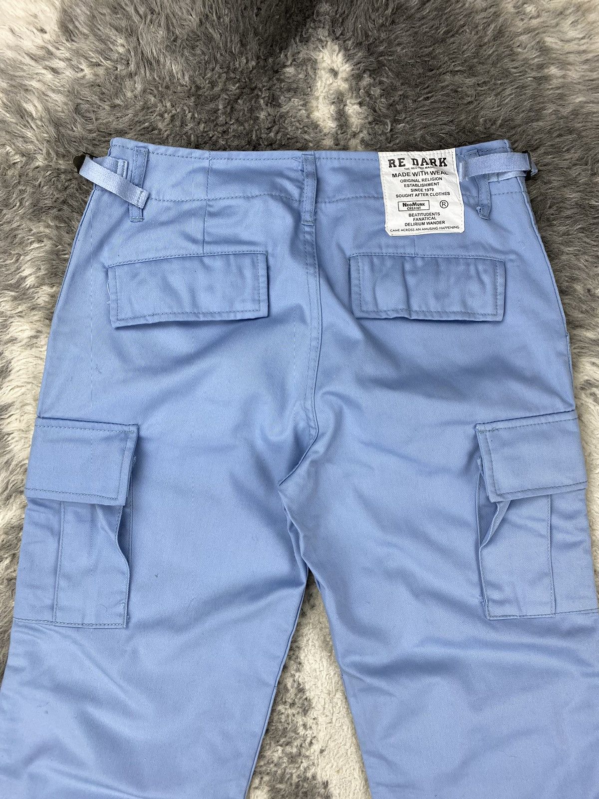 If Six Was Nine × Japanese Brand 🌟ACT CHIVE LURE🌟Spell Out RARE Color Baby Blue Cargo Pant Size US 29 - 17 Thumbnail