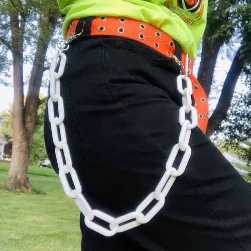 Japanese Brand Chunky Unisex White Acrylic Wallet Pant Chains Belt chains Size ONE SIZE - 3 Thumbnail