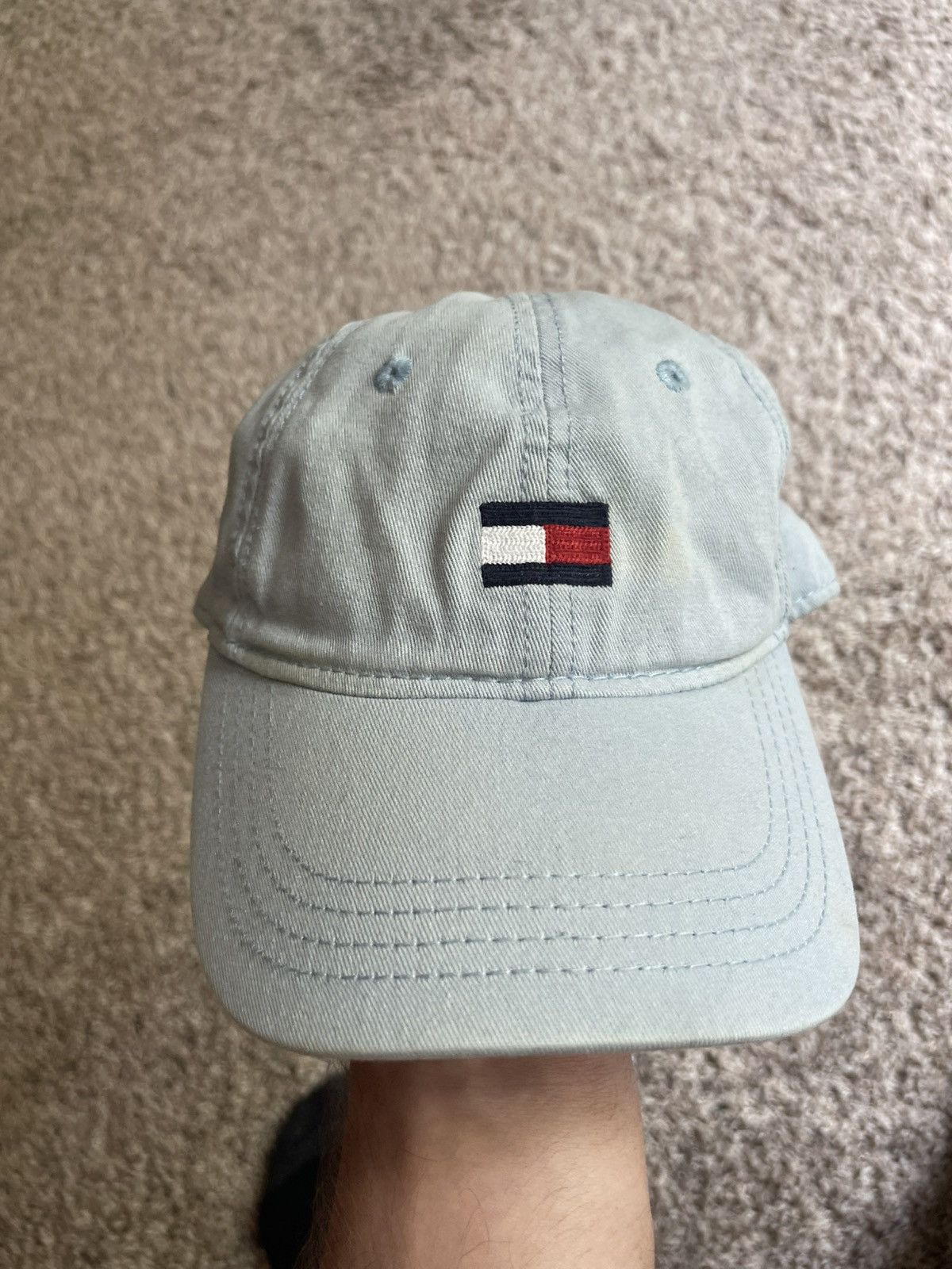 Tommy Hilfiger Tommy Hilfiger Blue Strapback Hat Size ONE SIZE - 1 Thumbnail
