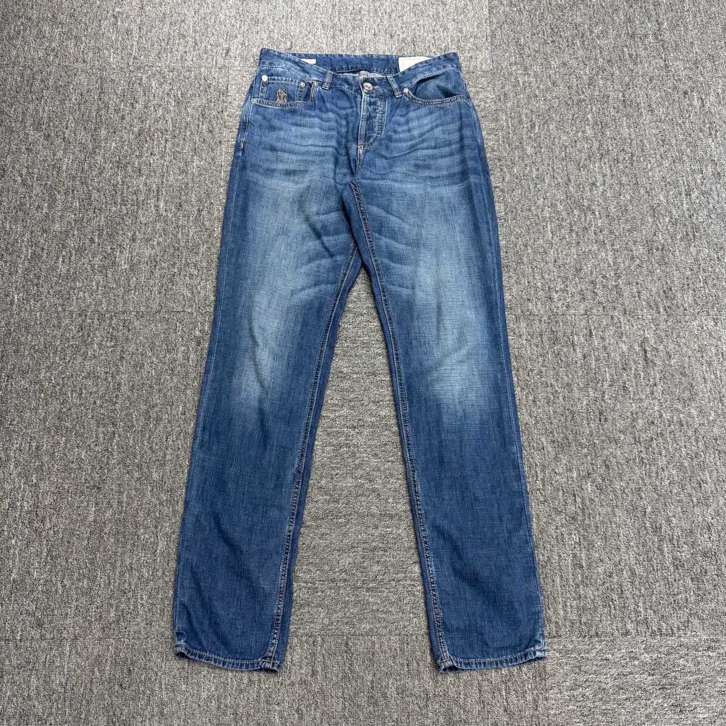 Brunello Cucinelli BRUNELLO CUCINELLI Washed Distressed Jeans 40 98N Size US 30 / EU 46 - 1 Thumbnail