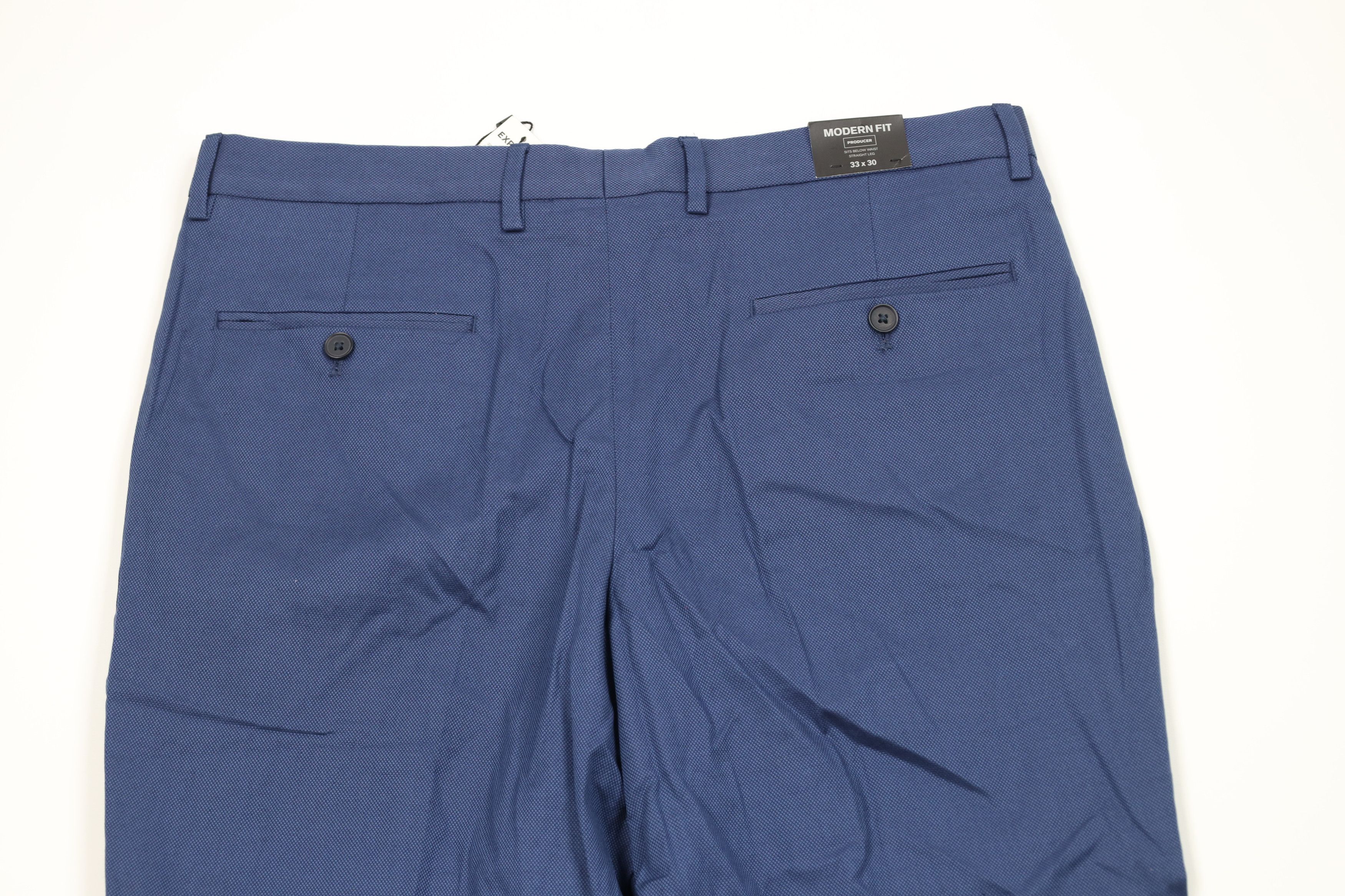 Express New Express Modern Fit Straight Leg Chino Pants Blue Size US 33 - 13 Thumbnail