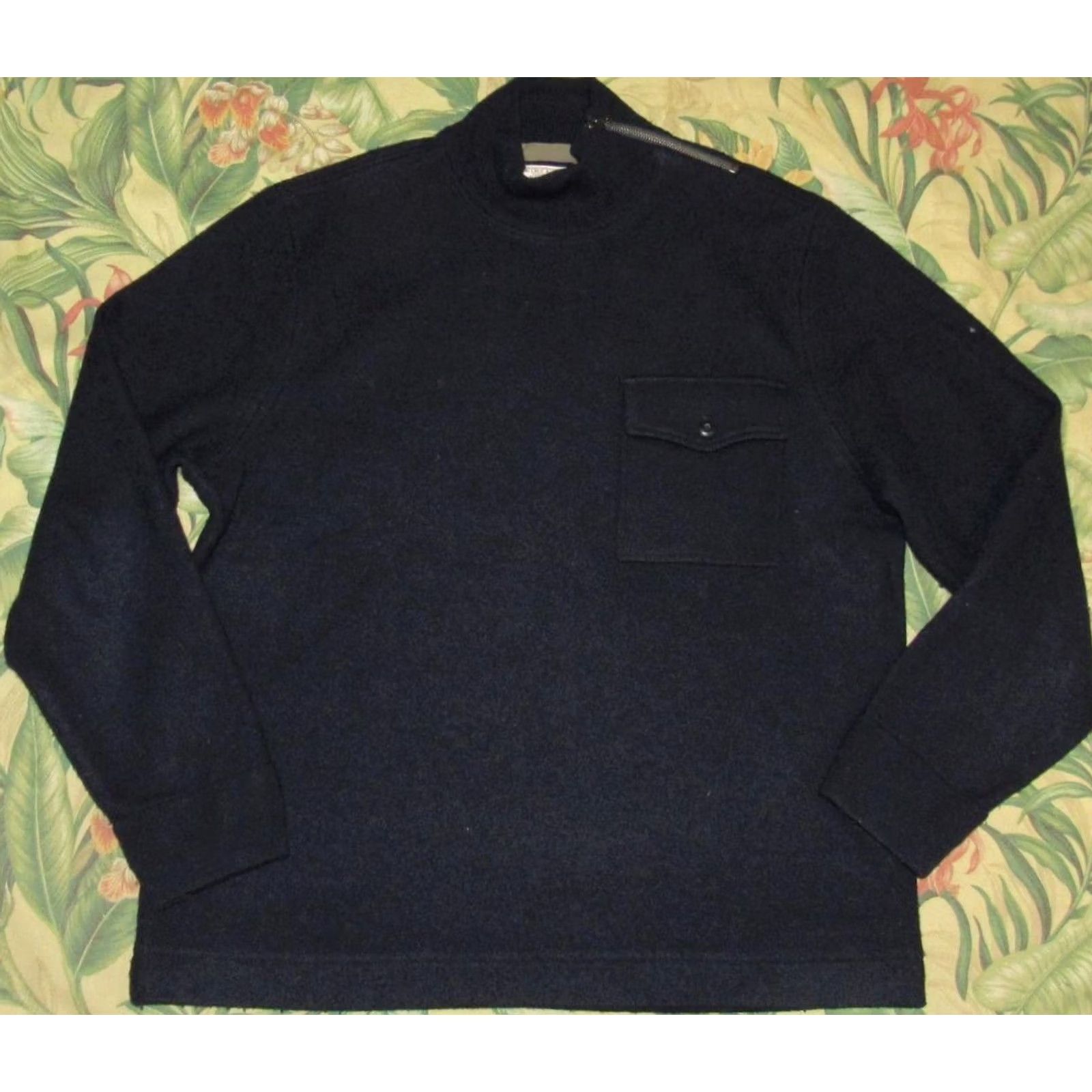Wallace & Barnes WALLACE & BARNES Navy Blue Merino Wool Zip Mock Neck Sweater XL Mens Size US XL / EU 56 / 4 - 2 Thumbnail