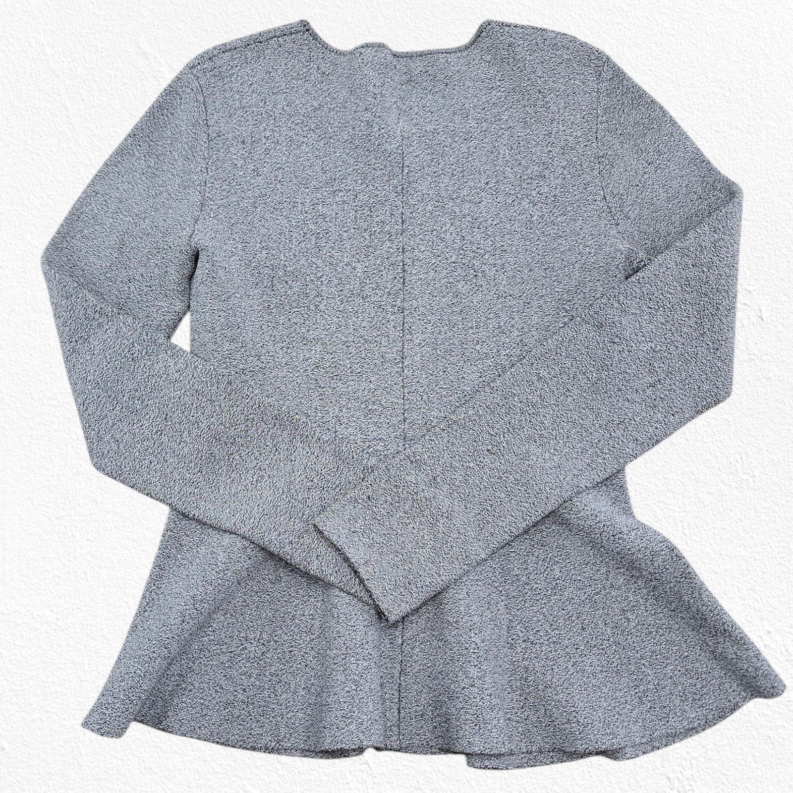Theory Theory Peplum Zip Knit Blazer Gray Stretch Size M Size M / US 6-8 / IT 42-44 - 11 Thumbnail