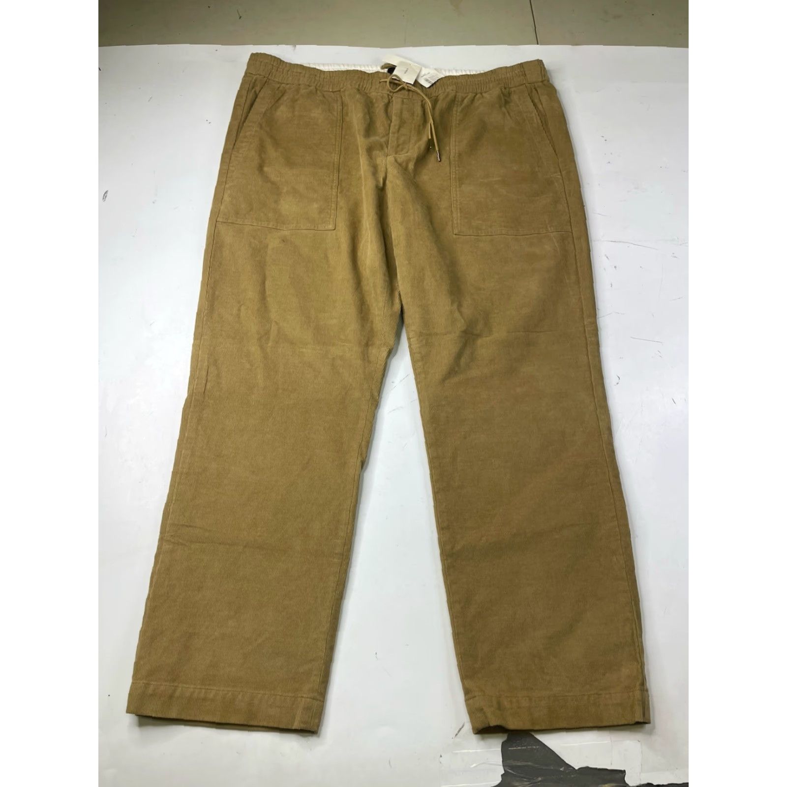 Vince Vince Corduroy Pants Brown Drawstring Relaxed Stretch Men’s 2XL Brown Corduroy Casual Pants Mens Size US 39 - 2 Thumbnail