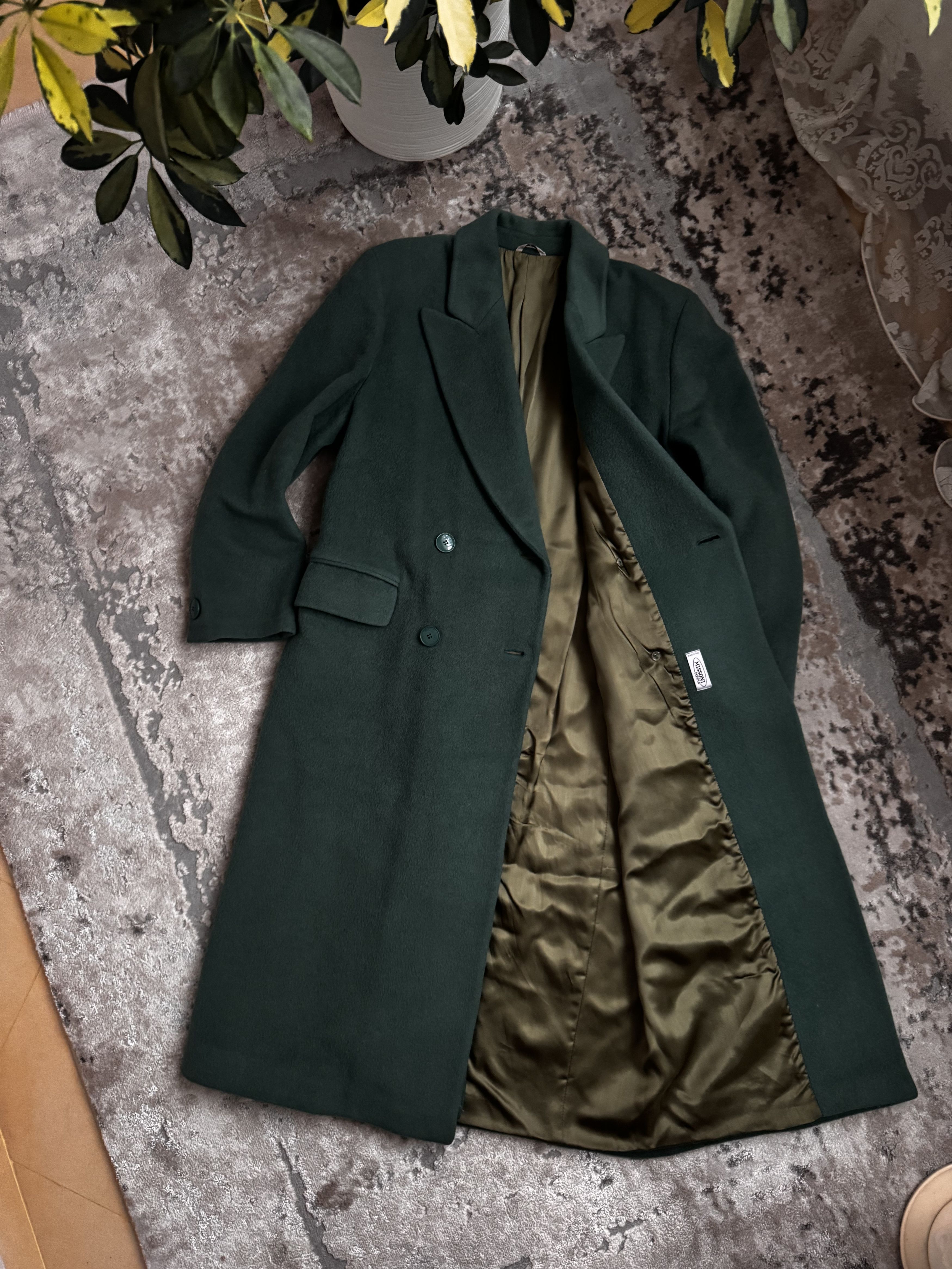 Missoni VTG Missoni Donna Green Wool Double Breasted Button Coat Size XL / US 12-14 / IT 48-50 - 6 Thumbnail