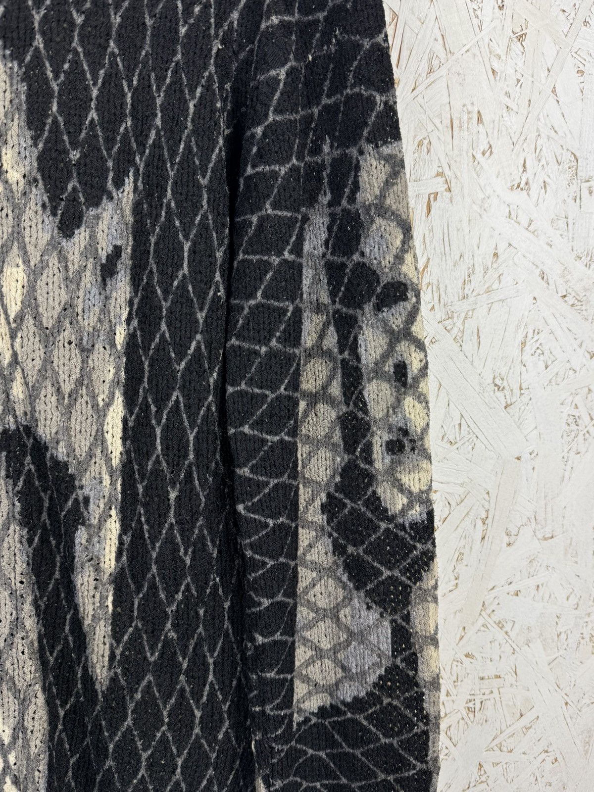 Jean Paul Gaultier 90s Jean Paul Gaultier Kiss Femme Printed Mesh Knit Cardigan Size M / US 6-8 / IT 42-44 - 3 Thumbnail