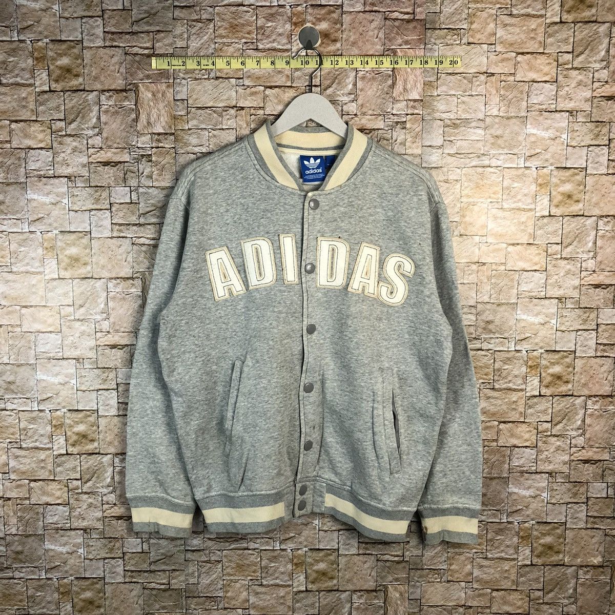 Adidas Adidas vintage Grey Bombers varsity Jacket #A875 Size US M / EU 48-50 / 2 - 1 Thumbnail