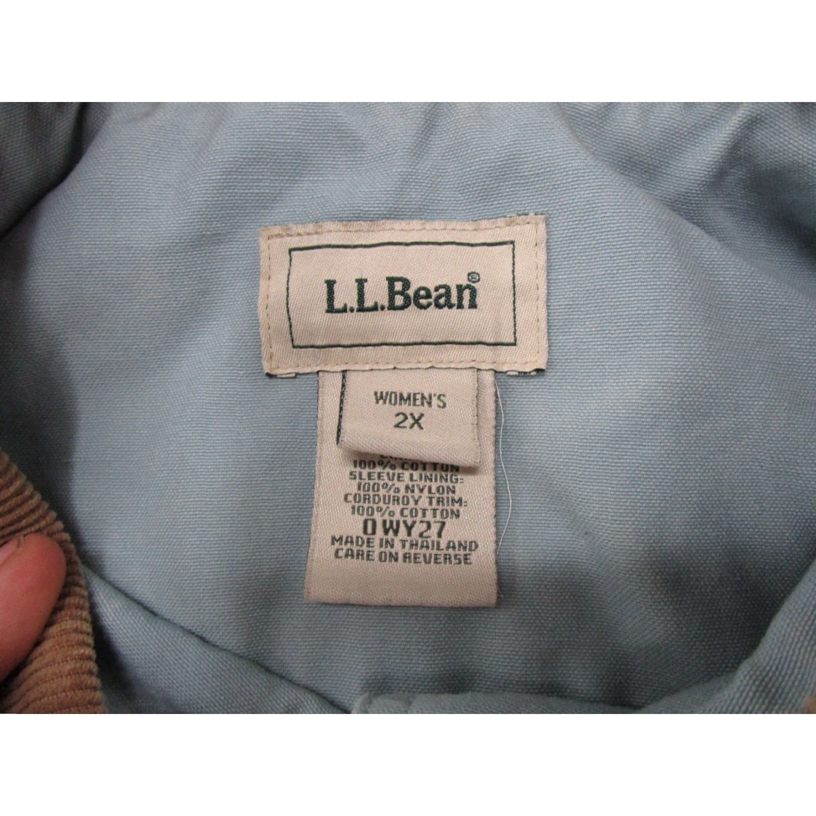 Vintage VINTAGE L.L. Bean Blue Corduroy Button Jacket Coat Women 2X Casual All Seasons Solid Long Sleeve Mens Womens Girls? Size XXL / US 16-18 / IT 52-54 - 4 Thumbnail