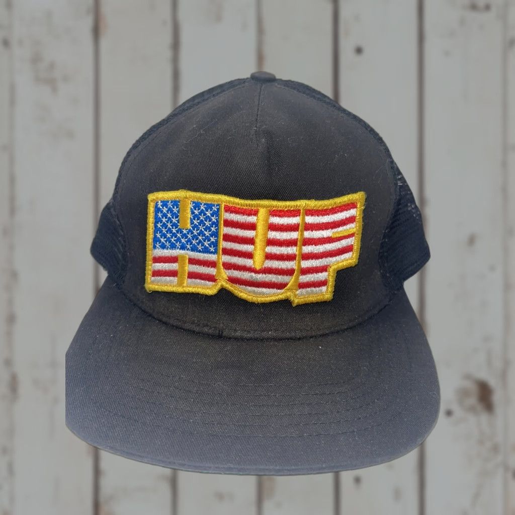 Huf Vintage HUF USA Made Adjustable Trucker Hat Black User: Vintage HUF USA Made Adjustable Trucker Hat Black Size ONE SIZE - 1 Thumbnail