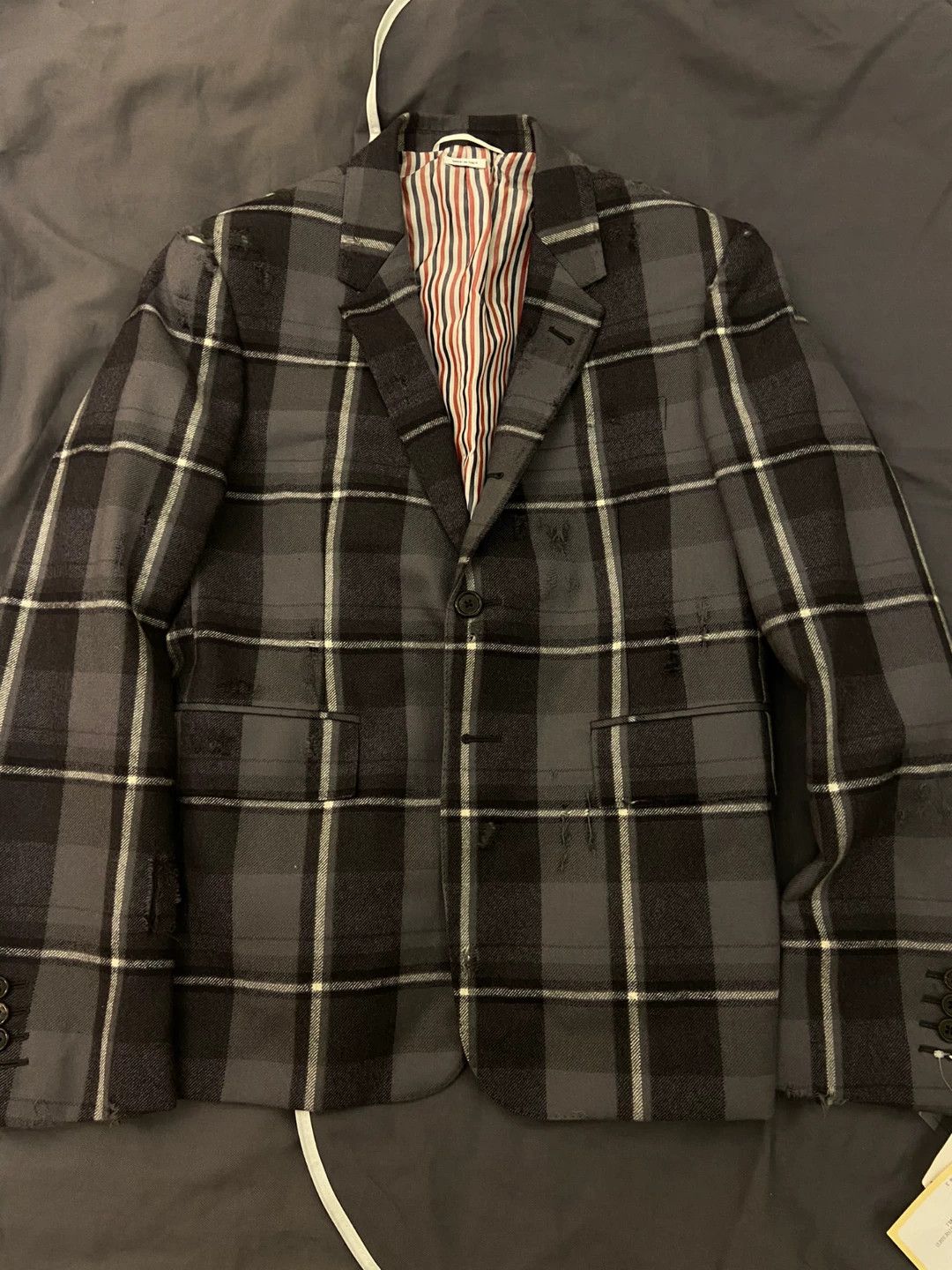 Thom Browne thom browne tailored deep gray blazer Size US M / EU 48-50 / 2 - 1 Thumbnail