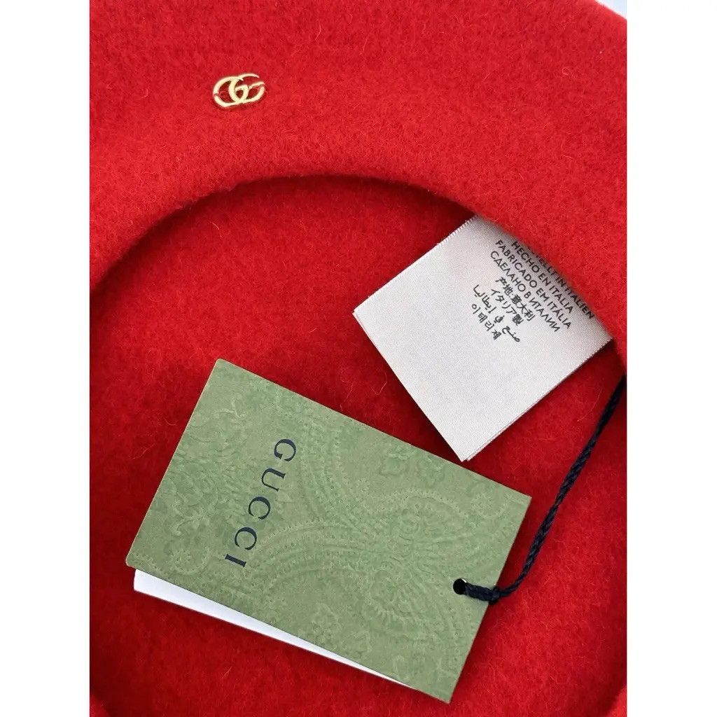 Gucci New Gucci Beret Woll Size-M-58cm Size ONE SIZE - 7 Thumbnail