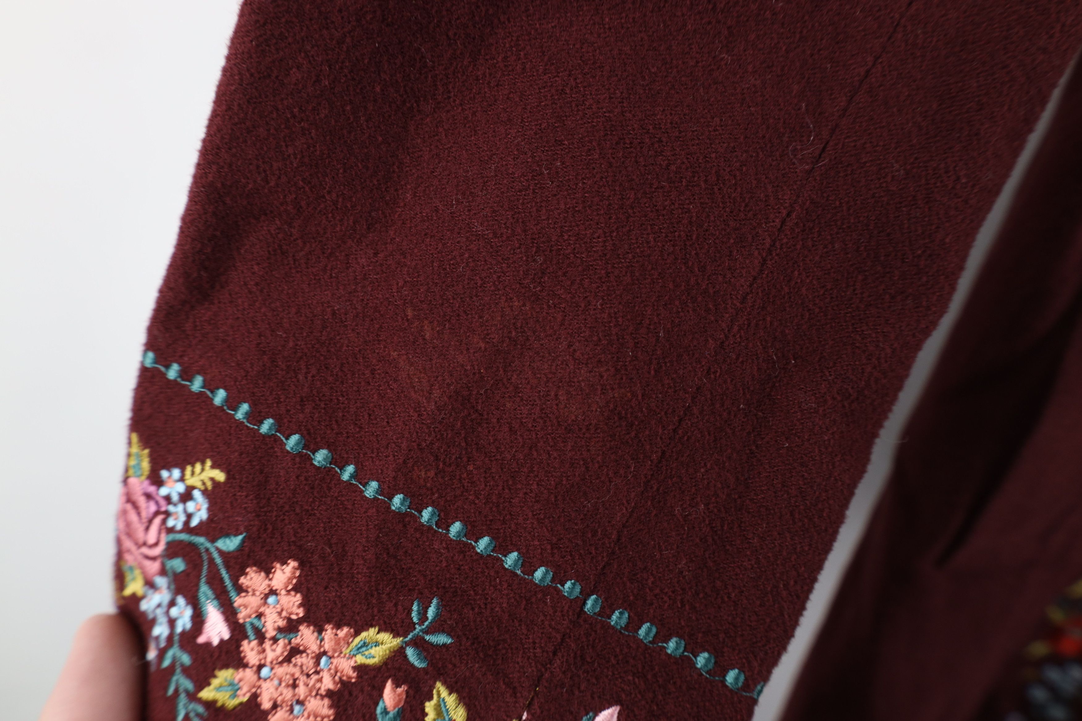 Sleeping On Snow Anthropologie Embroidered Flower Jacket