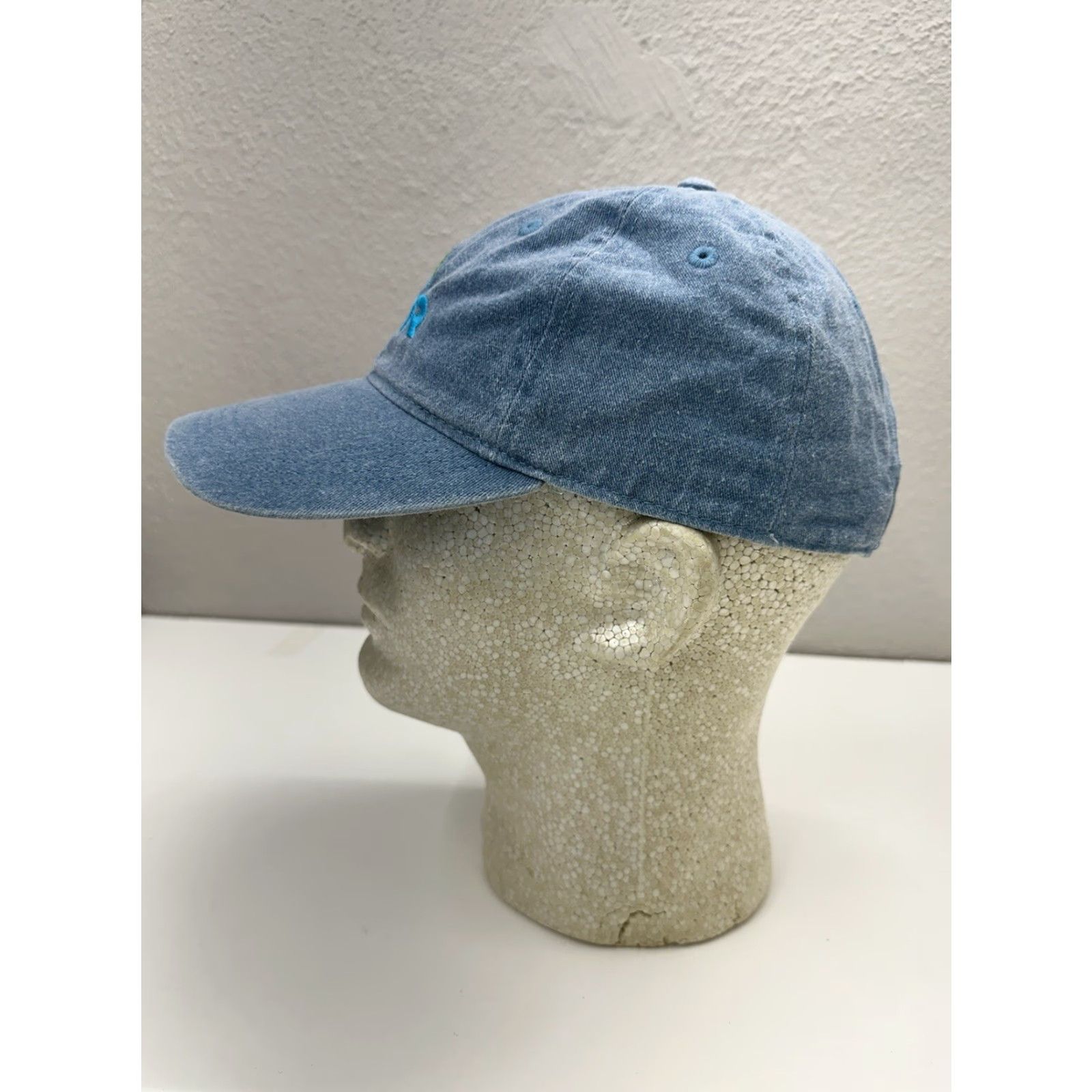 Vintage Authentic Pigment Baseball Hat Blue River Valley Ranch RVR Maryland Adjustable Baseball Cap Men One Size Blue Adjustable Hats Mens Size ONE SIZE - 3 Thumbnail