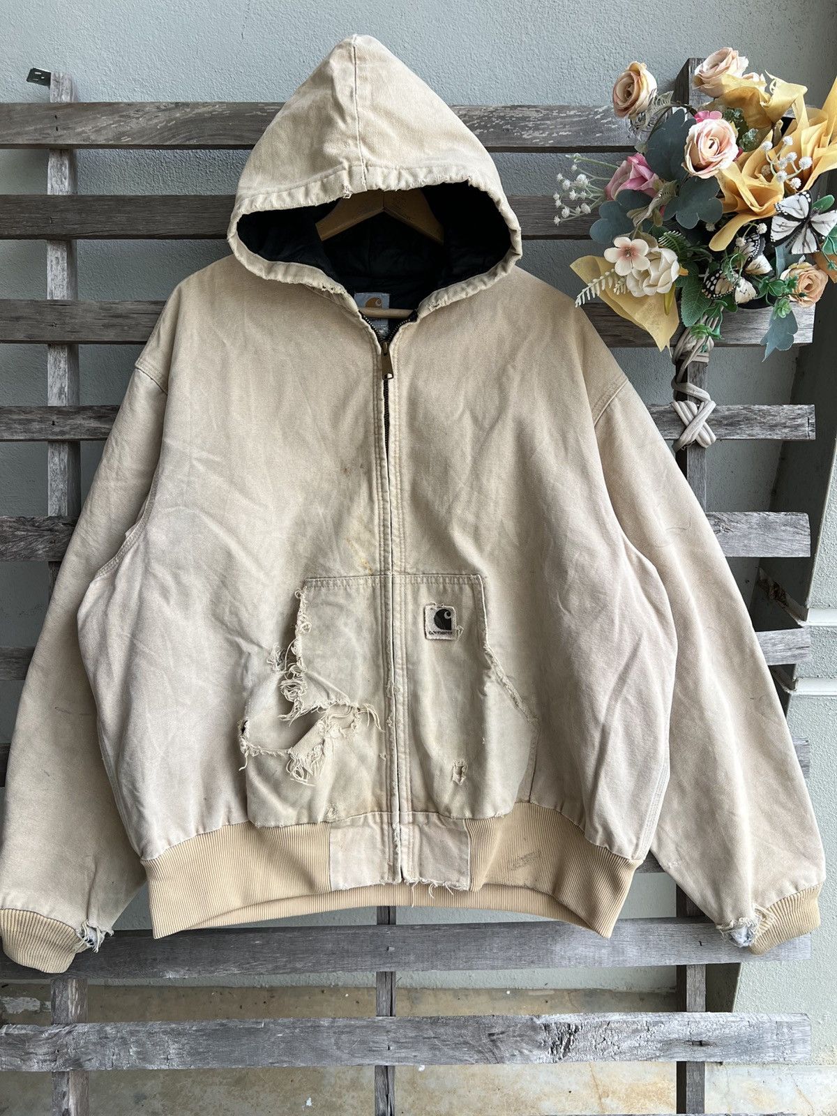 Carhartt Vintage Y2K Thrashed Distressed Carhartt Jacket Size US XL / EU 56 / 4 - 2 Thumbnail