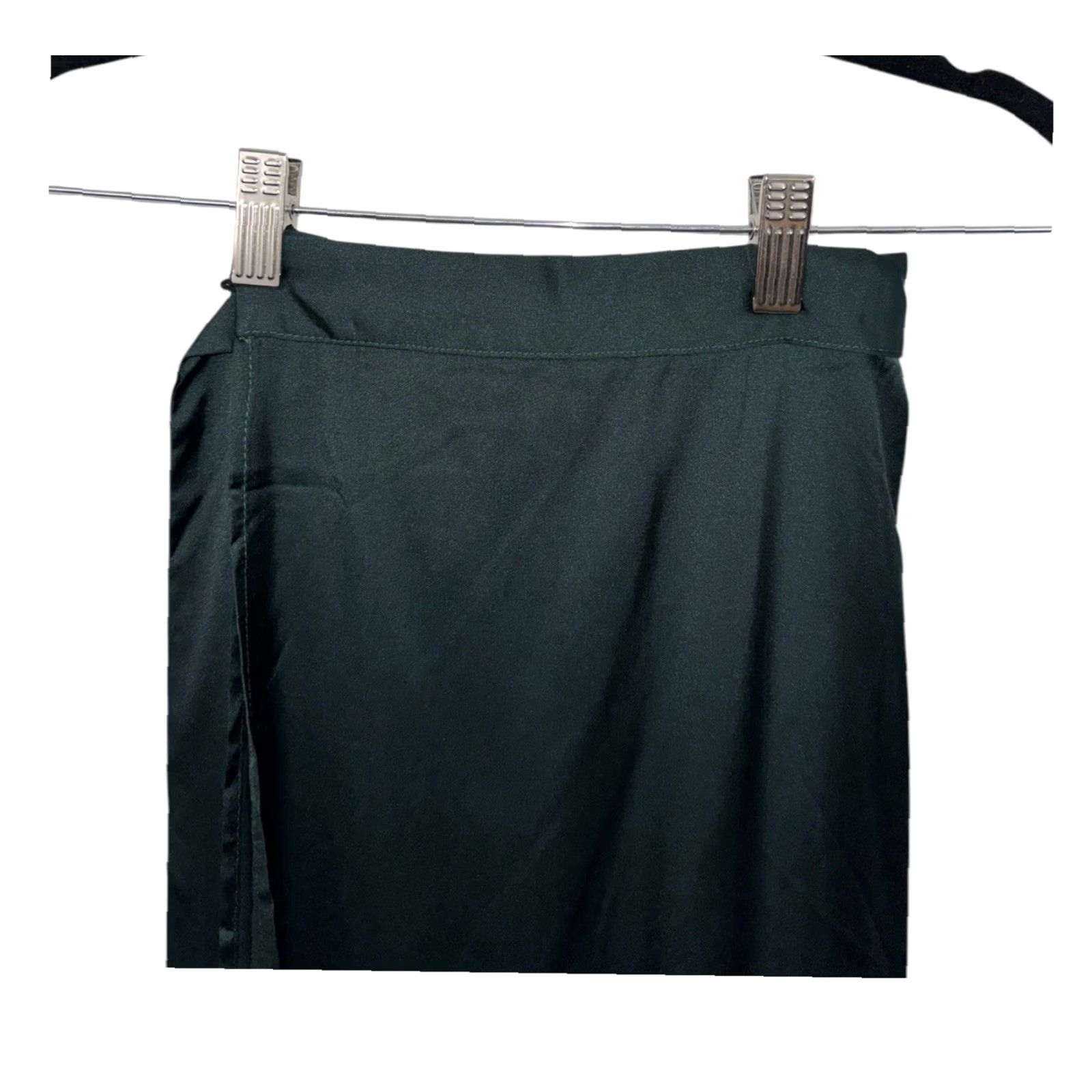 Vintage Rihoas Skirt Midi High Satin Tie Green M Womens, A-Line, Regular, Tie Waist, High Rise, Satin, Midi Skirt, Rihoas, Green, Women, Size M Size 32" / US 10 / IT 46 - 5 Thumbnail