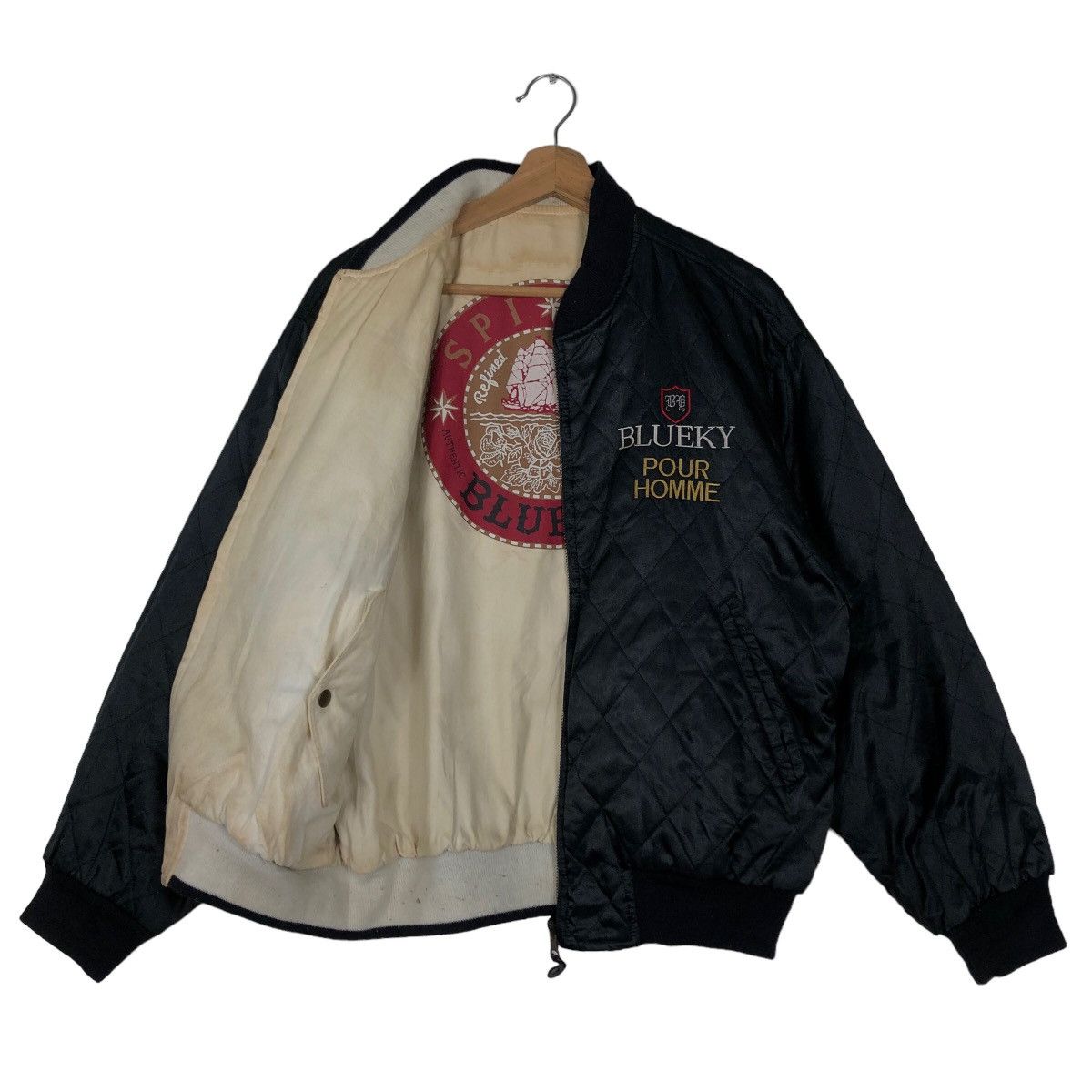 Japanese Brand 🔥90’s Vintage Bomber Jacket Reversible Blueky Refined Japan Size US M / EU 48-50 / 2 - 8 Thumbnail