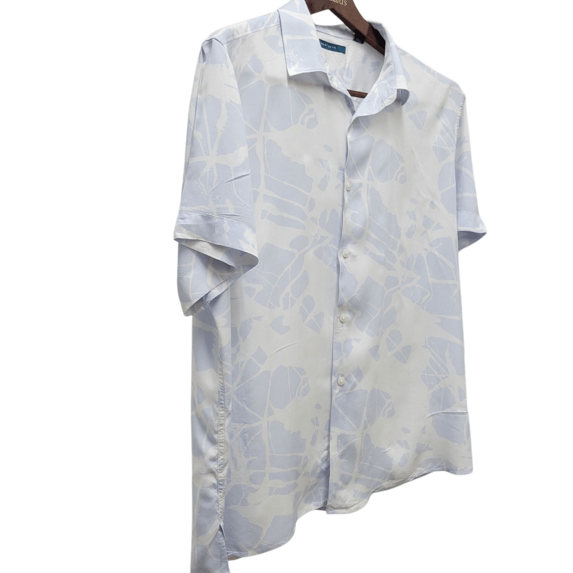 Perry Ellis Perry Ellis Men Floral Short Sleeve Button-Up Shirt Size XXL Size US XXL / EU 58 / 5 - 5 Thumbnail