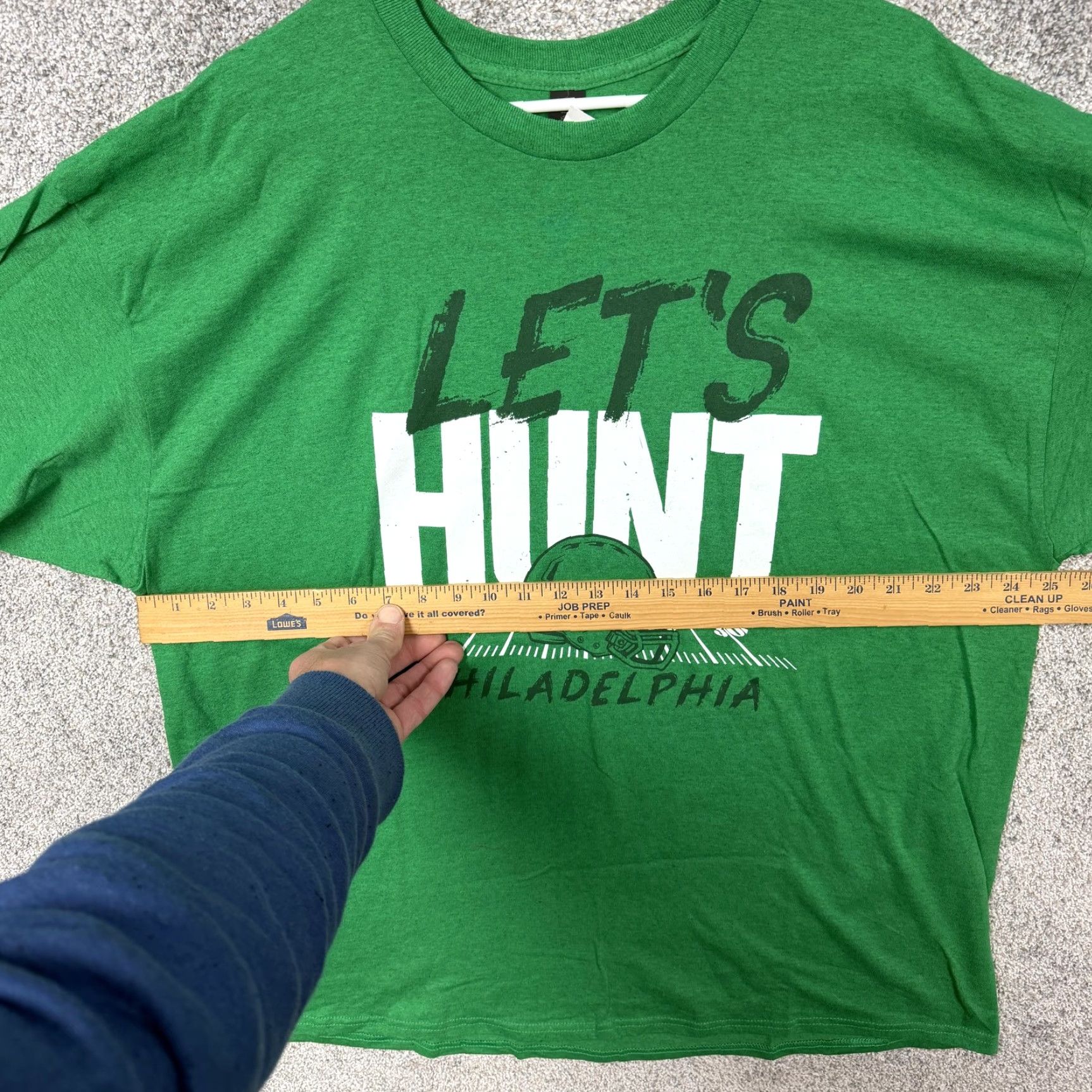 Gildan Gildan Shirt Mens 2XL Green Let's Hunt Philadelphia Football NFL Graphic Tee Shirt Size US XXL / EU 58 / 5 - 4 Thumbnail