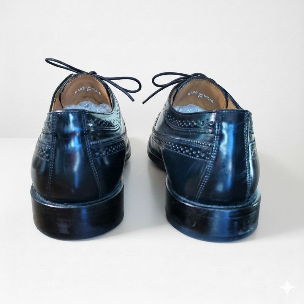 Bostonian Bostonian Luxe Men's 12 NEW Shoes Black Leather Oxford Wing Size US 12 / EU 45 - 5 Thumbnail