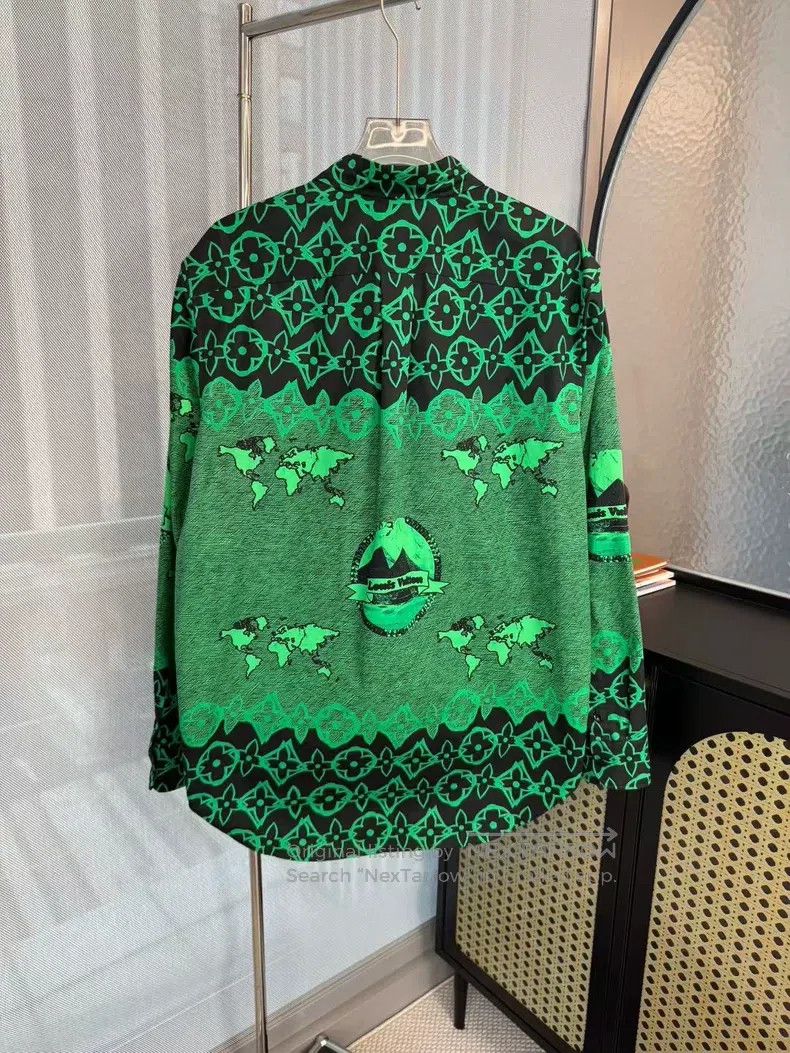 Louis Vuitton Louis Vuitton Green Pyramid Multi-Element Landscape Shirt Size US L / EU 52-54 / 3 - 2 Thumbnail