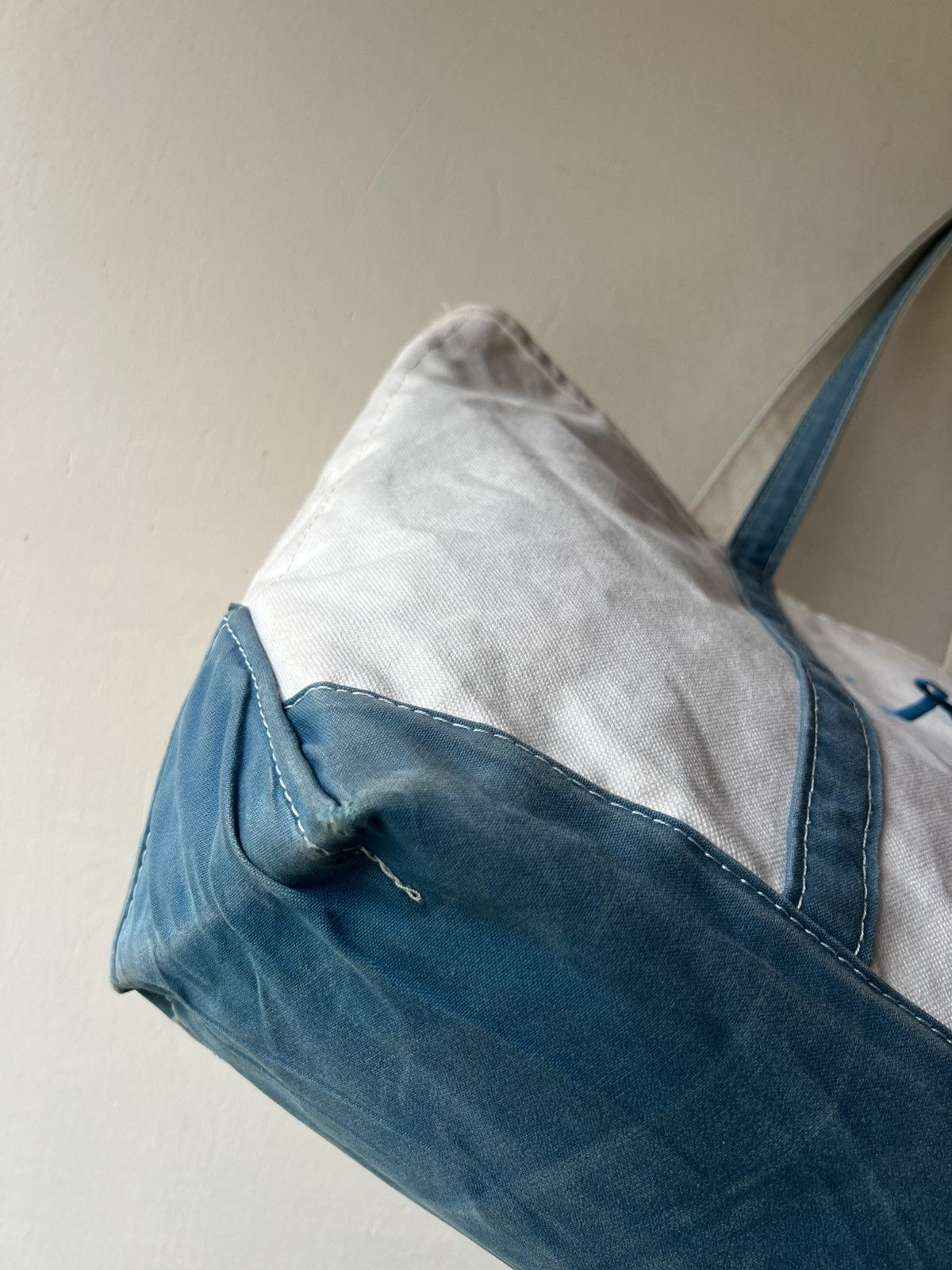 L.L. Bean RARE! 80s L.L. Fade Patina Long Handle Huge Tote Bag Size ONE SIZE - 19 Thumbnail
