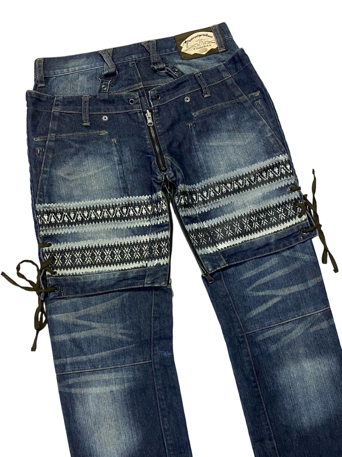 Japanese Brand × PPFM Hot‼️PPFM Double Thighs Can Be Turned Backwards Denim Size US 32 / EU 48 - 19 Thumbnail