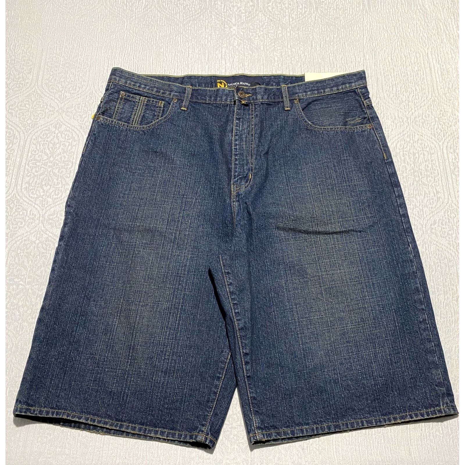 Nautica Nautica Jeans Shorts Mens 42 Blue Denim Baggy Carpenter Cargo Pocket Logo 90s Vintage Style Size US 42 / EU 58 - 2 Thumbnail
