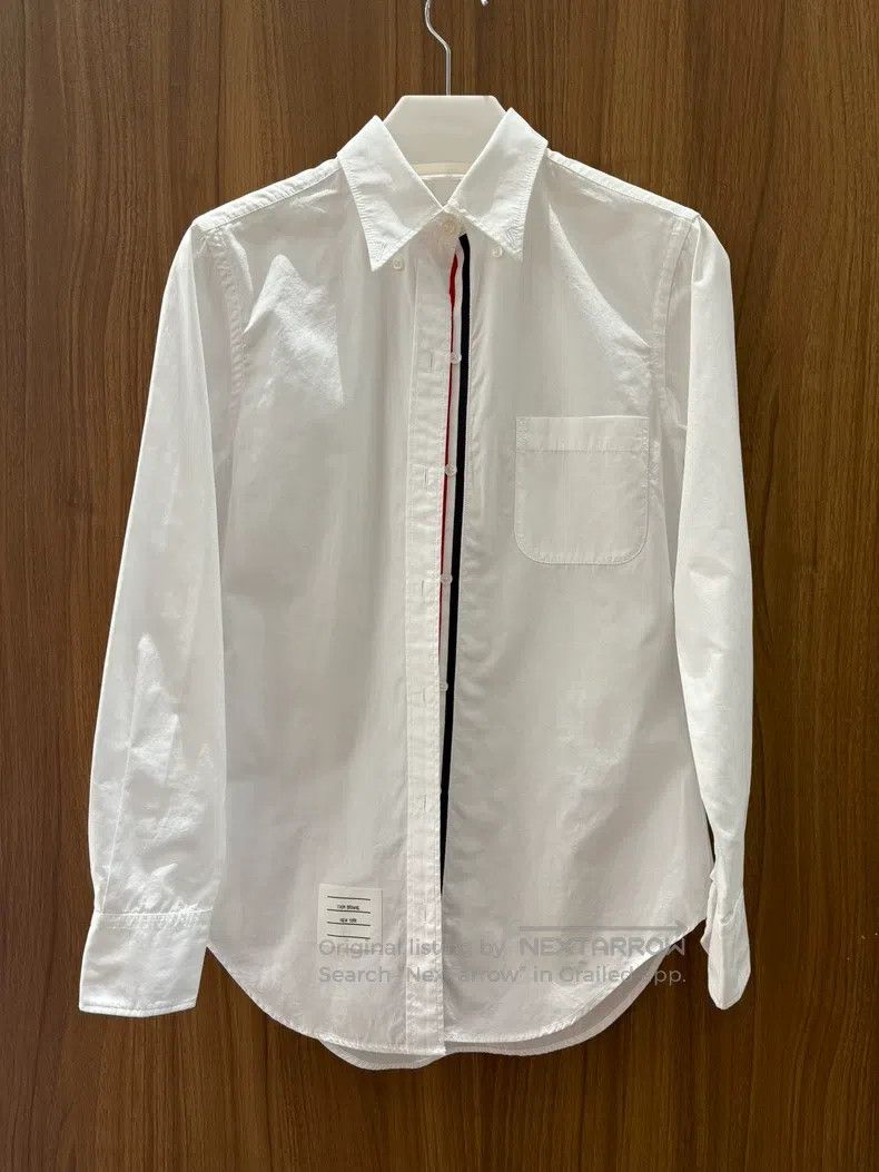 Thom Browne Thom Browne Patch Pocket Button-Down Long Sleeve Shirt Size M / US 6-8 / IT 42-44 - 1 Thumbnail