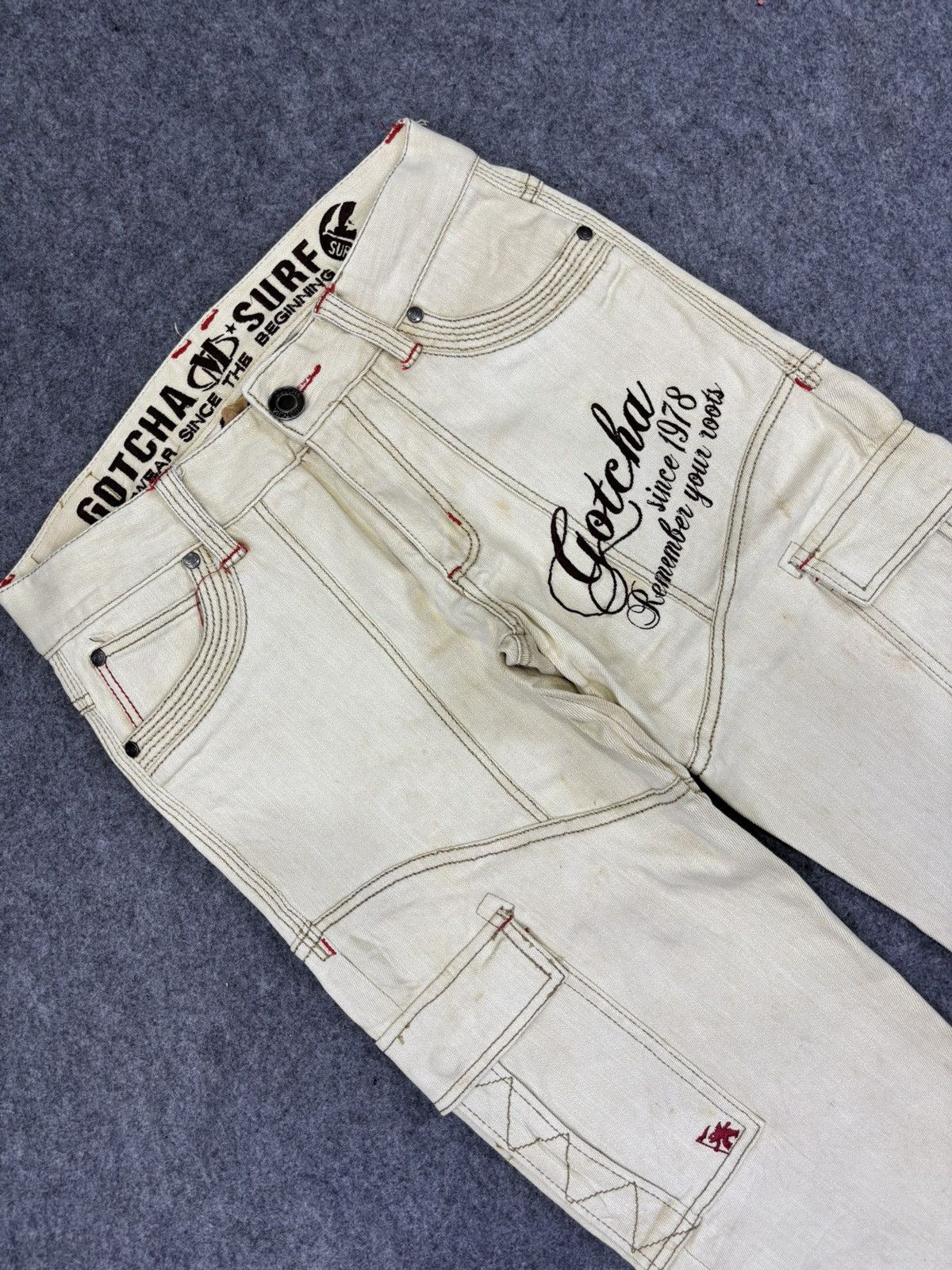Gotcha 💥Vintage💥 Surf Style Gotcha Stretchable Cargo Pant F697 Size US 31 - 9 Thumbnail