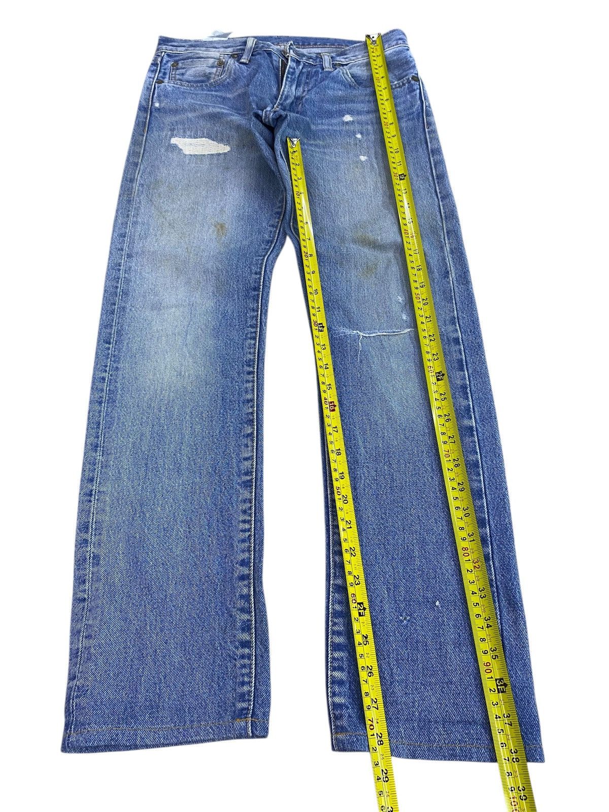 Levi's Vintage Levi’s Ripped Faded Wash Style Selvedge Jeans Size US 30 / EU 46 - 8 Thumbnail