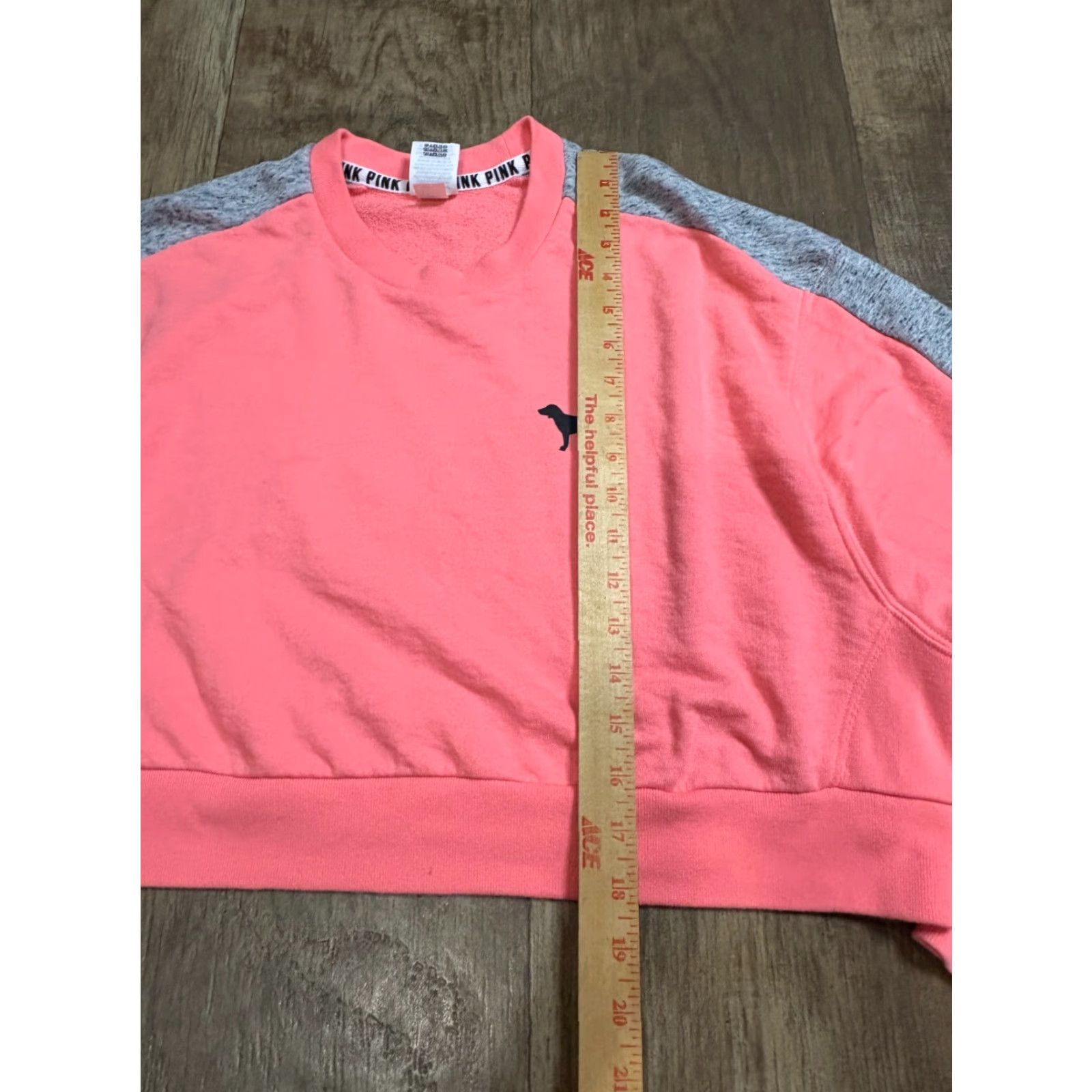 Victoria's Secret Victoria Secret PINK Women Sweater Large Cropped Pink Sweatshirt Pullover Womens Size L / US 10 / IT 46 - 2 Thumbnail