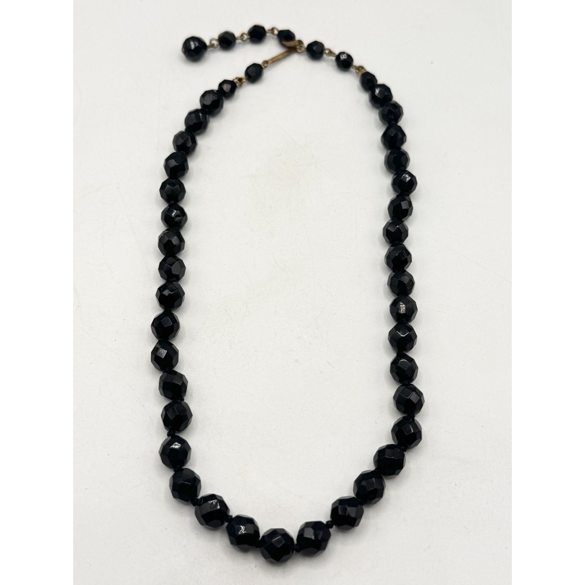 Vintage Estate vintage faceted black crystal necklace Size ONE SIZE - 4 Thumbnail