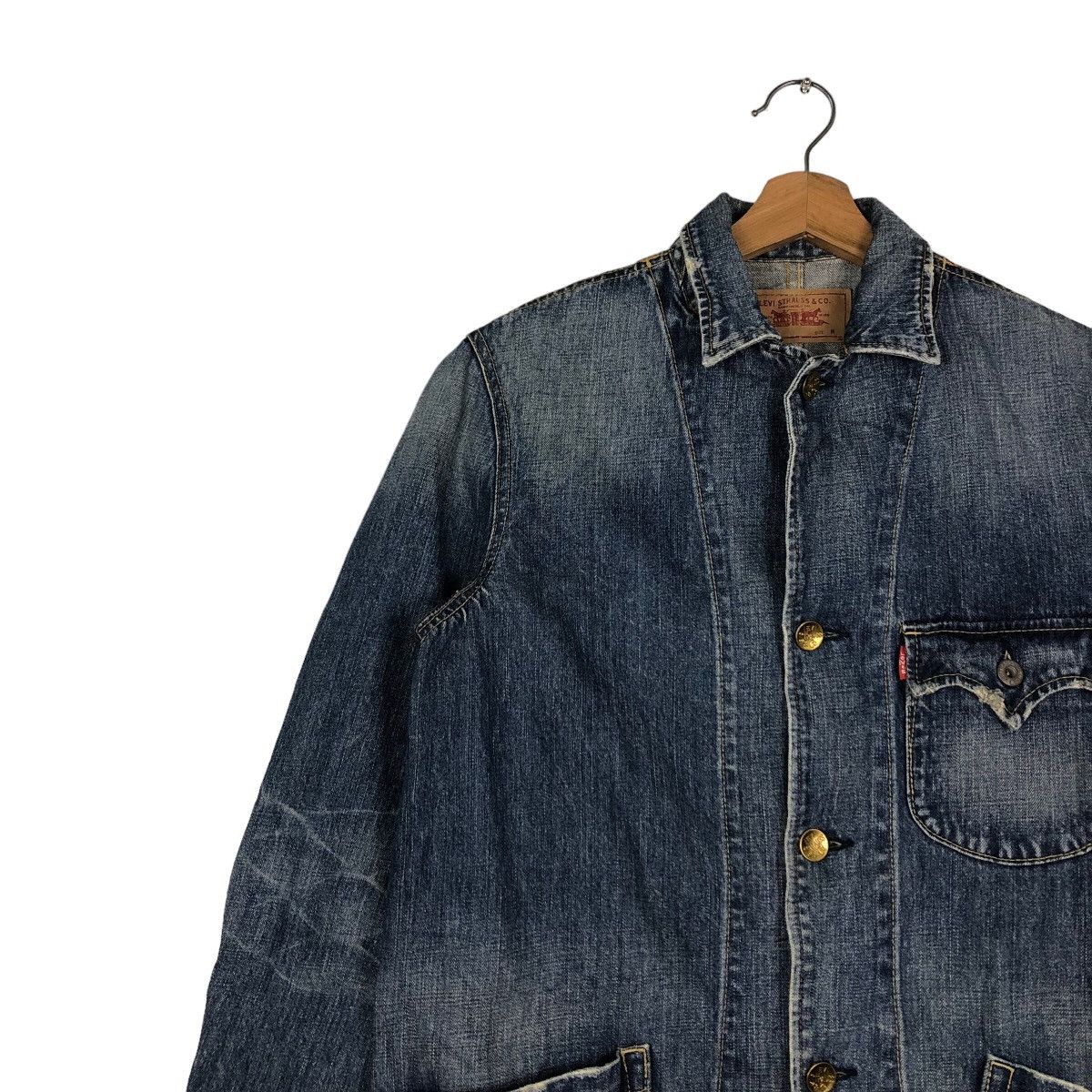 Levi's 🔥Vintage Chore Biker Denim Jacket Levi’s Big Pocket Size US M / EU 48-50 / 2 - 7 Thumbnail