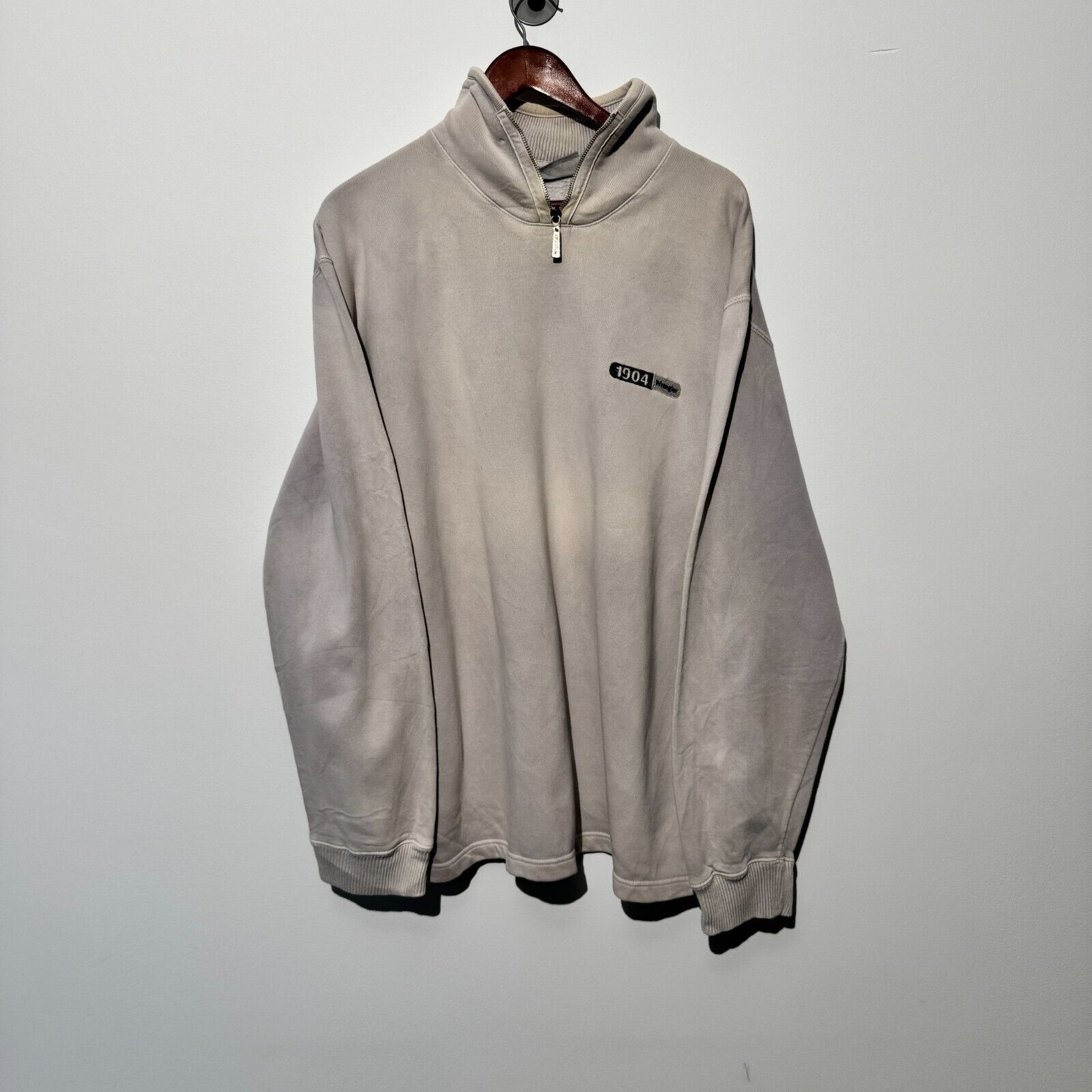 Vintage × Wrangler Vintage Wrangler Unisex White Cotton Sweatshirt Size XL Size US XL / EU 56 / 4 - 1 Thumbnail